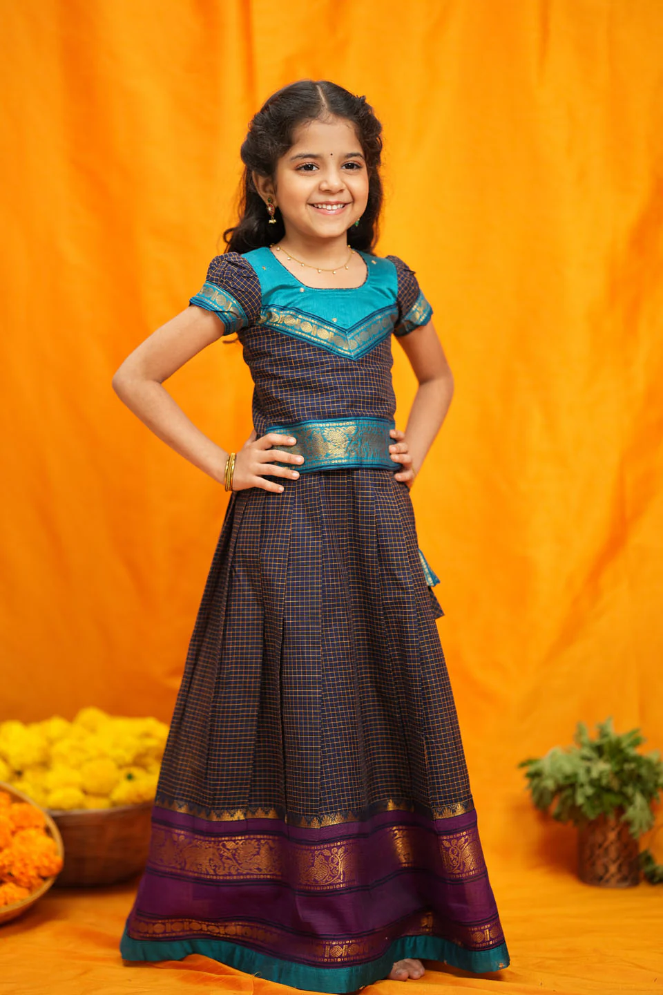 IMD - Ruhika Navy Handloom Cotton Mini - Image 7