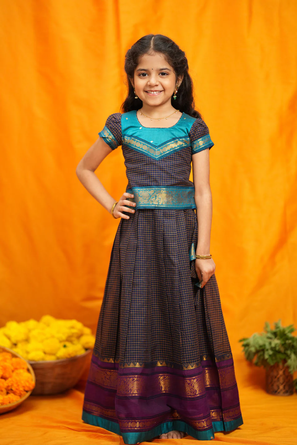 IMD - Ruhika Navy Handloom Cotton Mini - Image 8