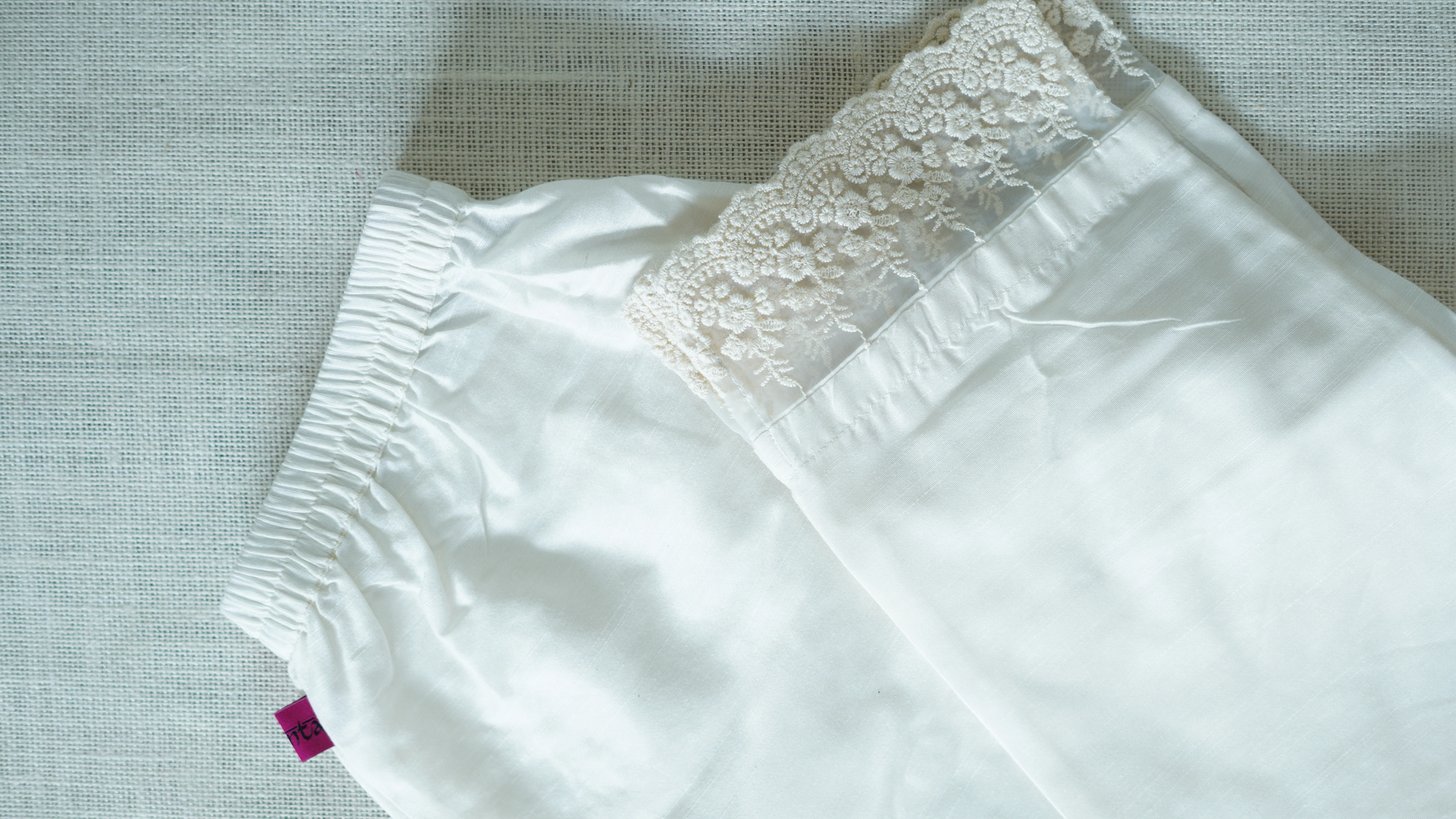 White Solid Bottom with Lace detailing - Image 10