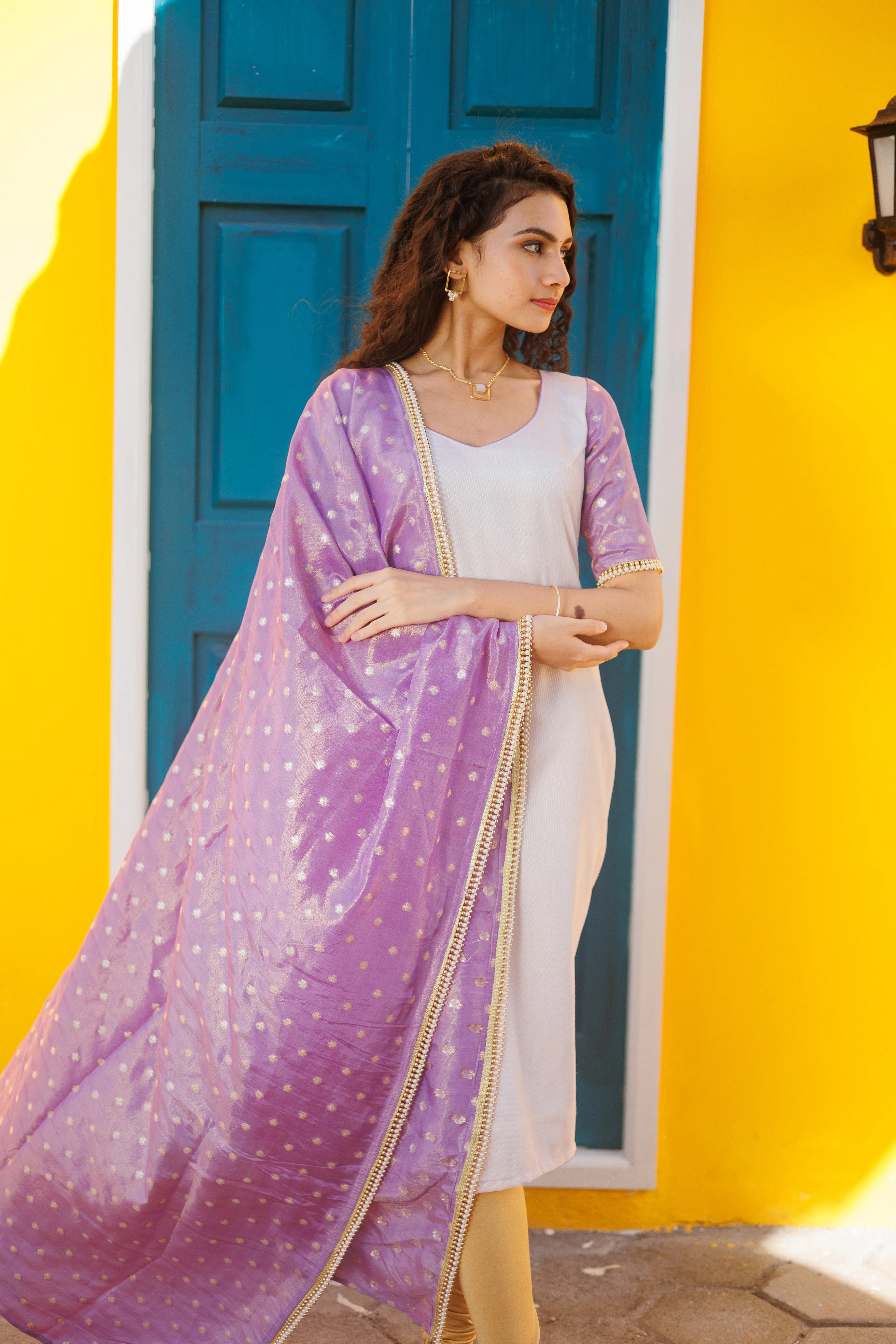 IMD - Zeena White with Lilac (Set of 2) - Image 9