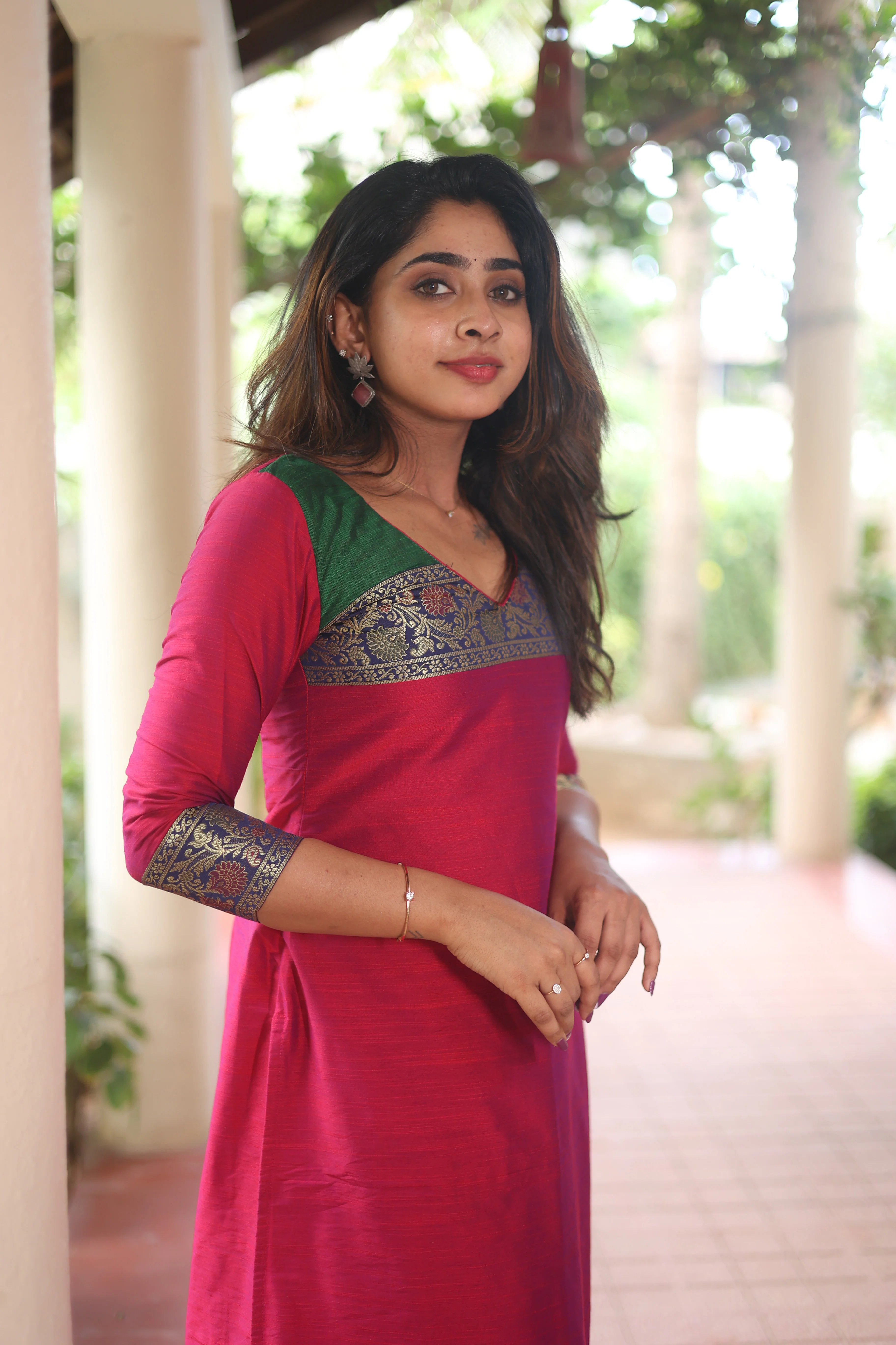 Iva Magenta Kurta Set (Set of 2) - Image 12