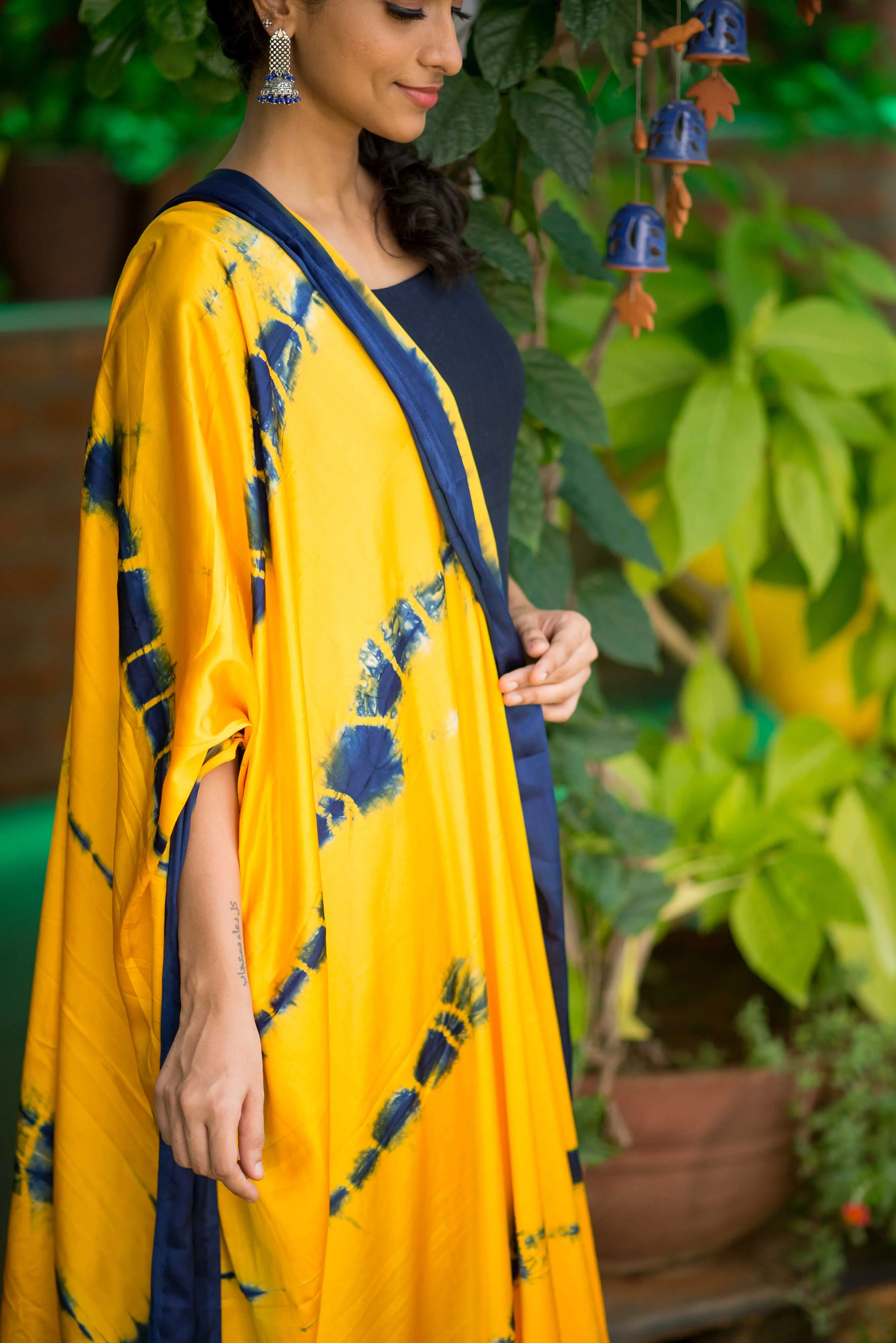 Ivanka Blue & Yellow Unstitched (Set of top and dupatta) - Image 5