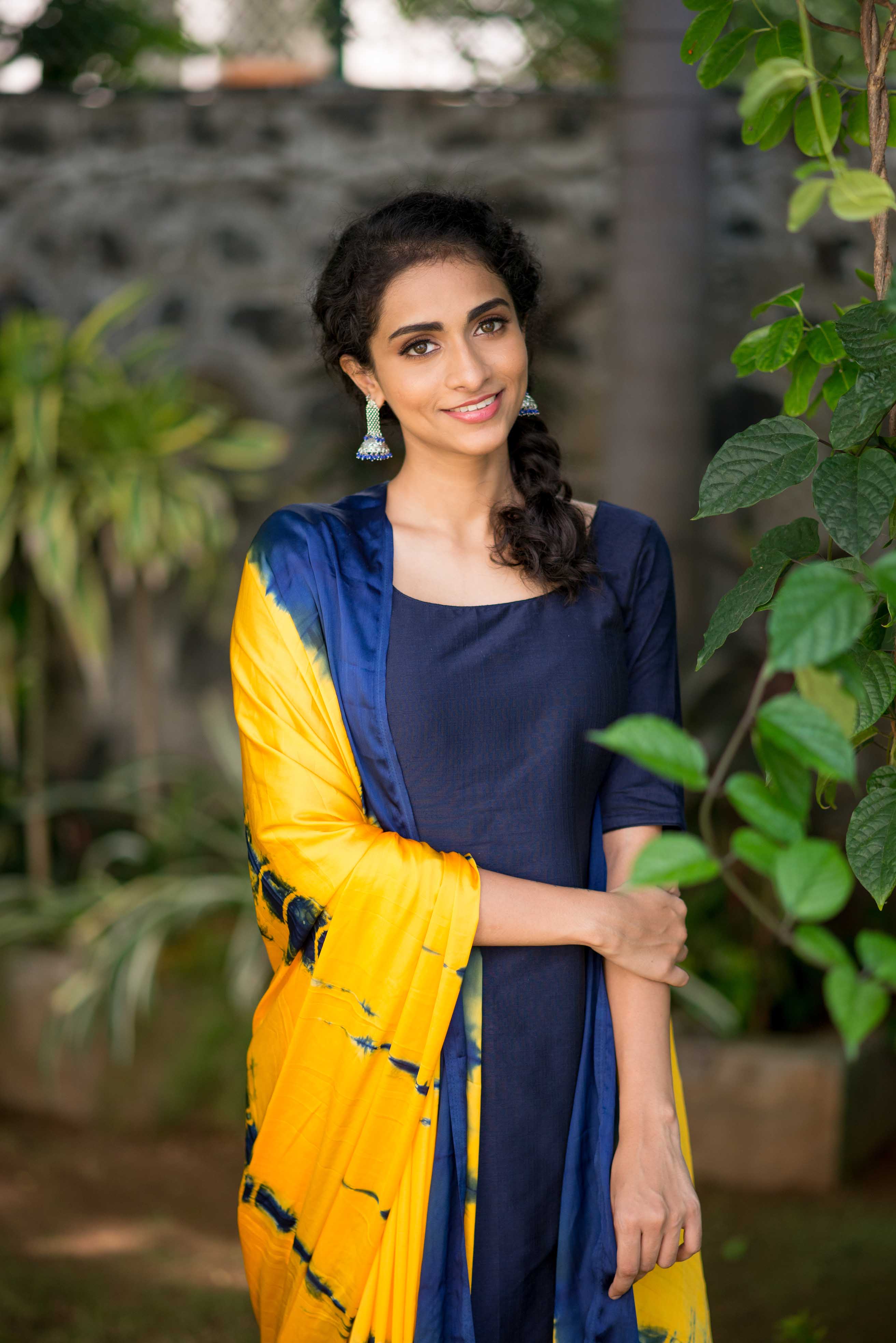 Ivanka Blue & Yellow Unstitched (Set of top and dupatta) - Image 9