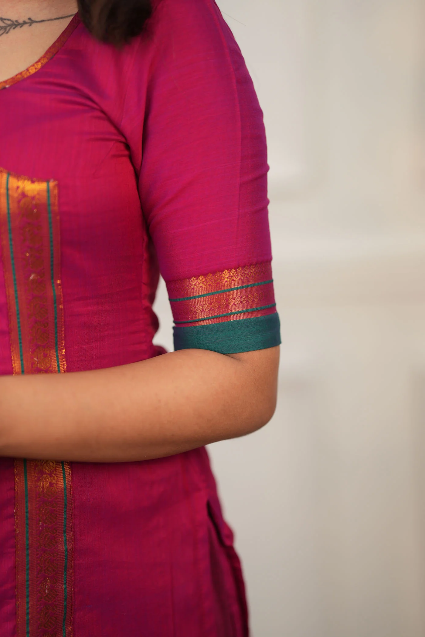 Jayanti Pink Kurti Set (Set of 3) - Image 12