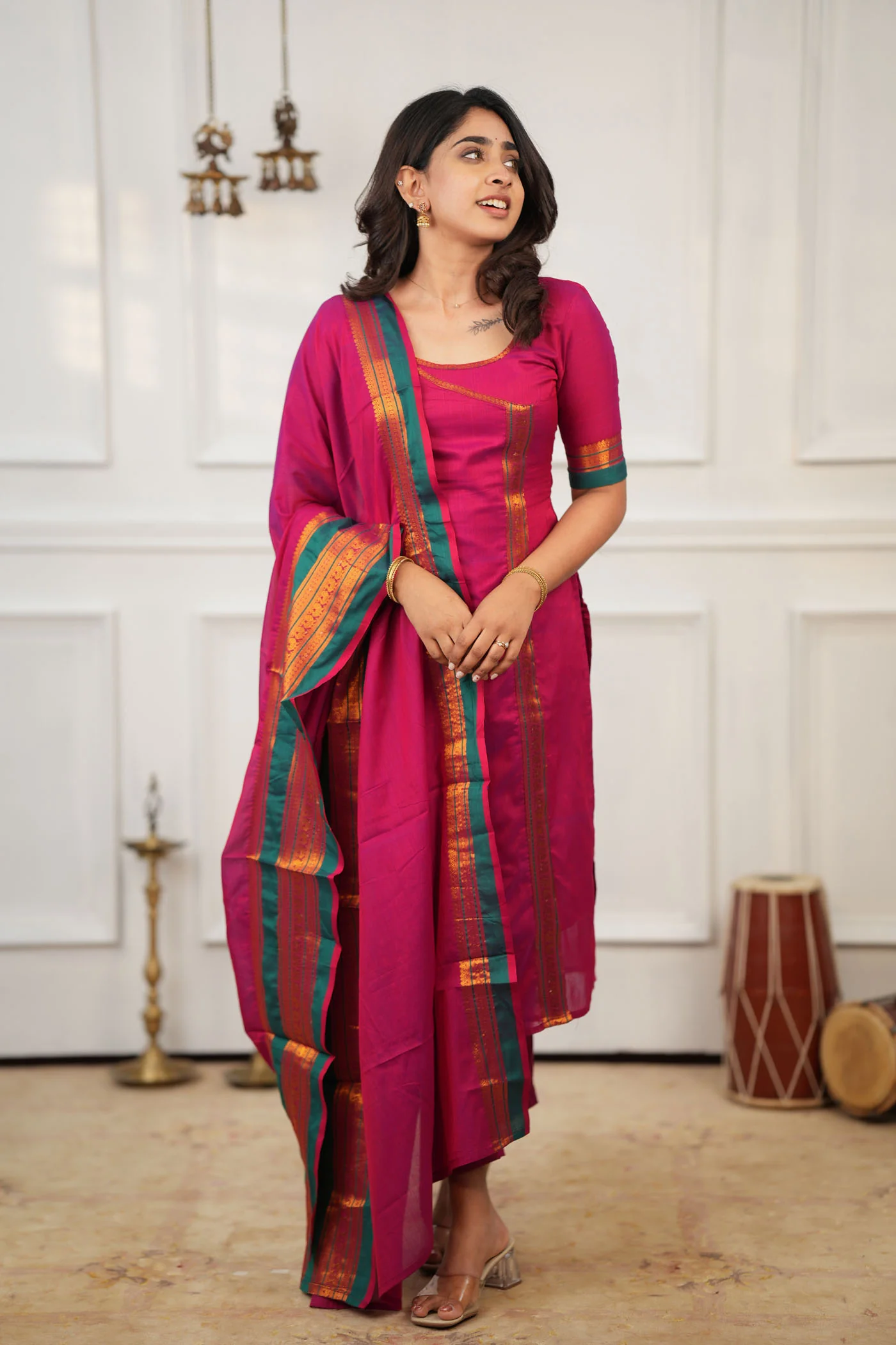 Jayanti Pink Kurti Set (Set of 3) - Image 3