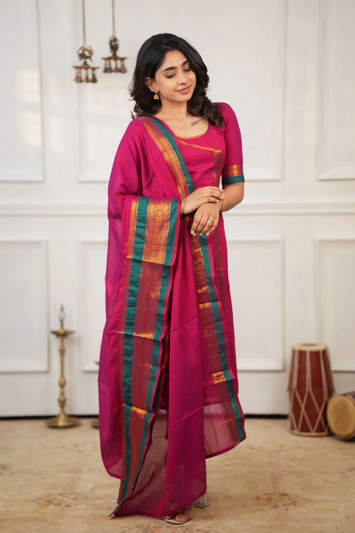 Jayanti Pink Kurti Set (Set of 3) - Image 4