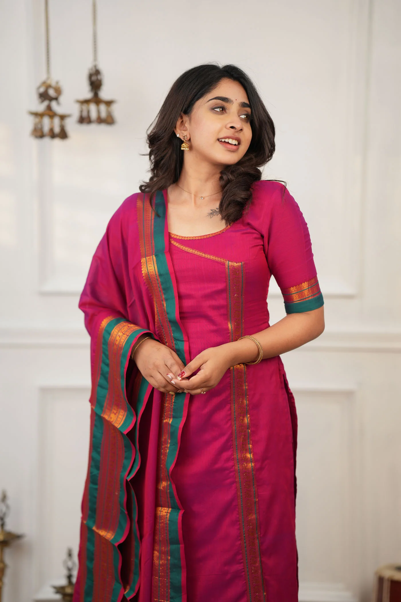 Jayanti Pink Kurti Set (Set of 3) - Image 7