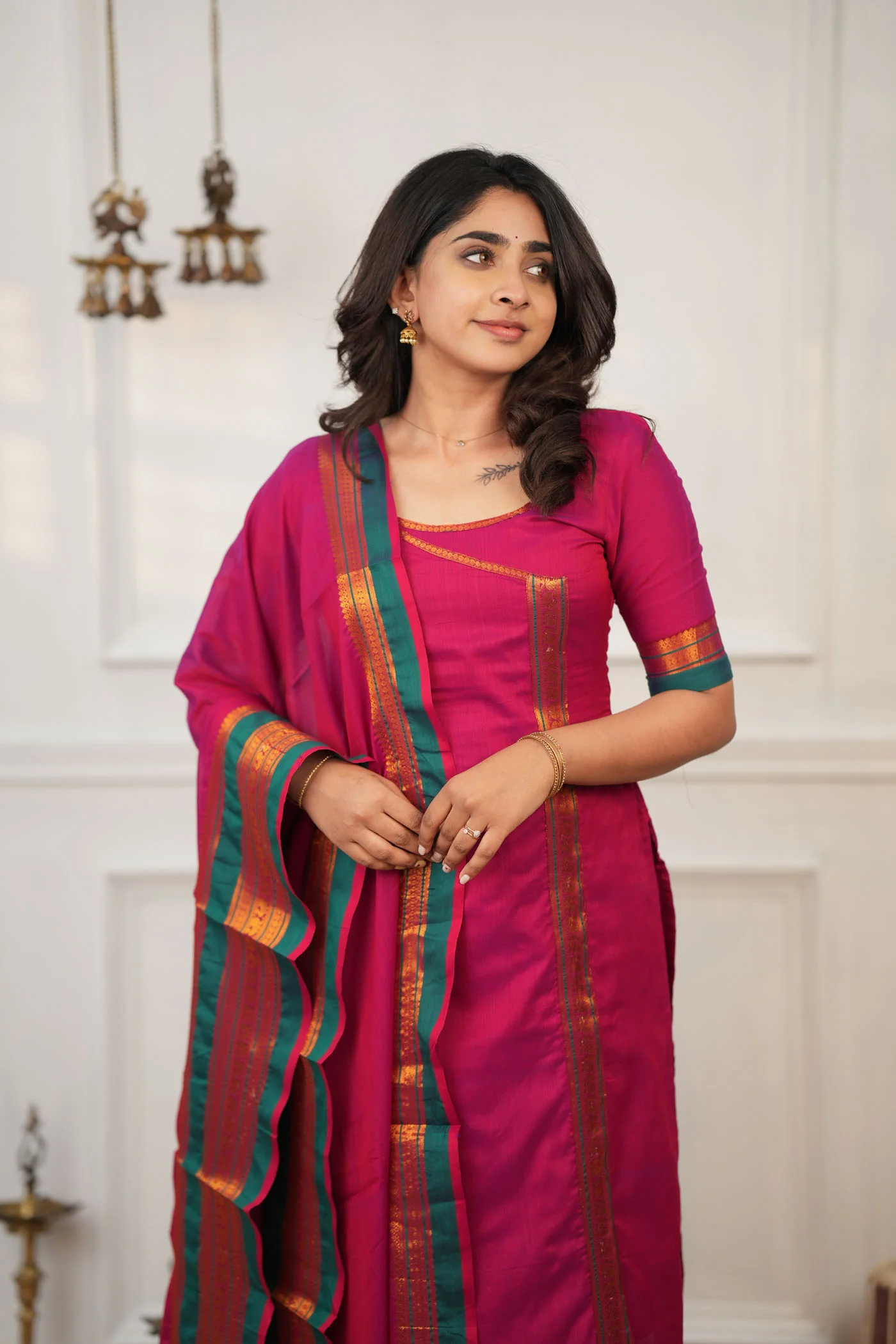 Jayanti Pink Kurti Set (Set of 3) - Image 8
