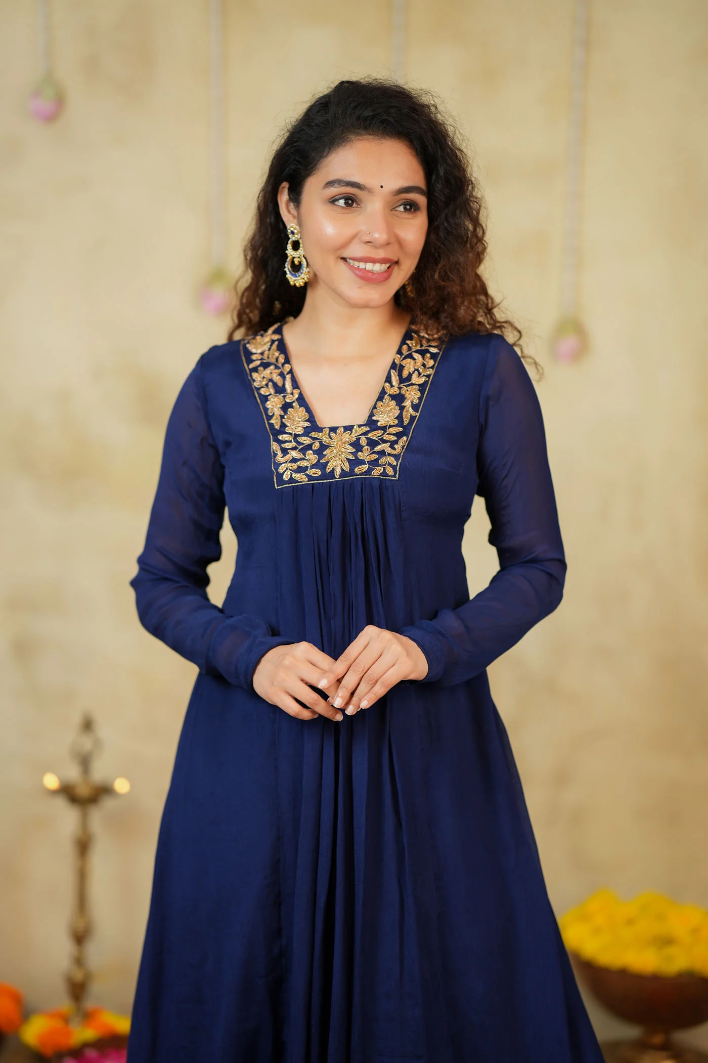 Kiara Navy Blue Kurta Set (Set of 2) - Image 6