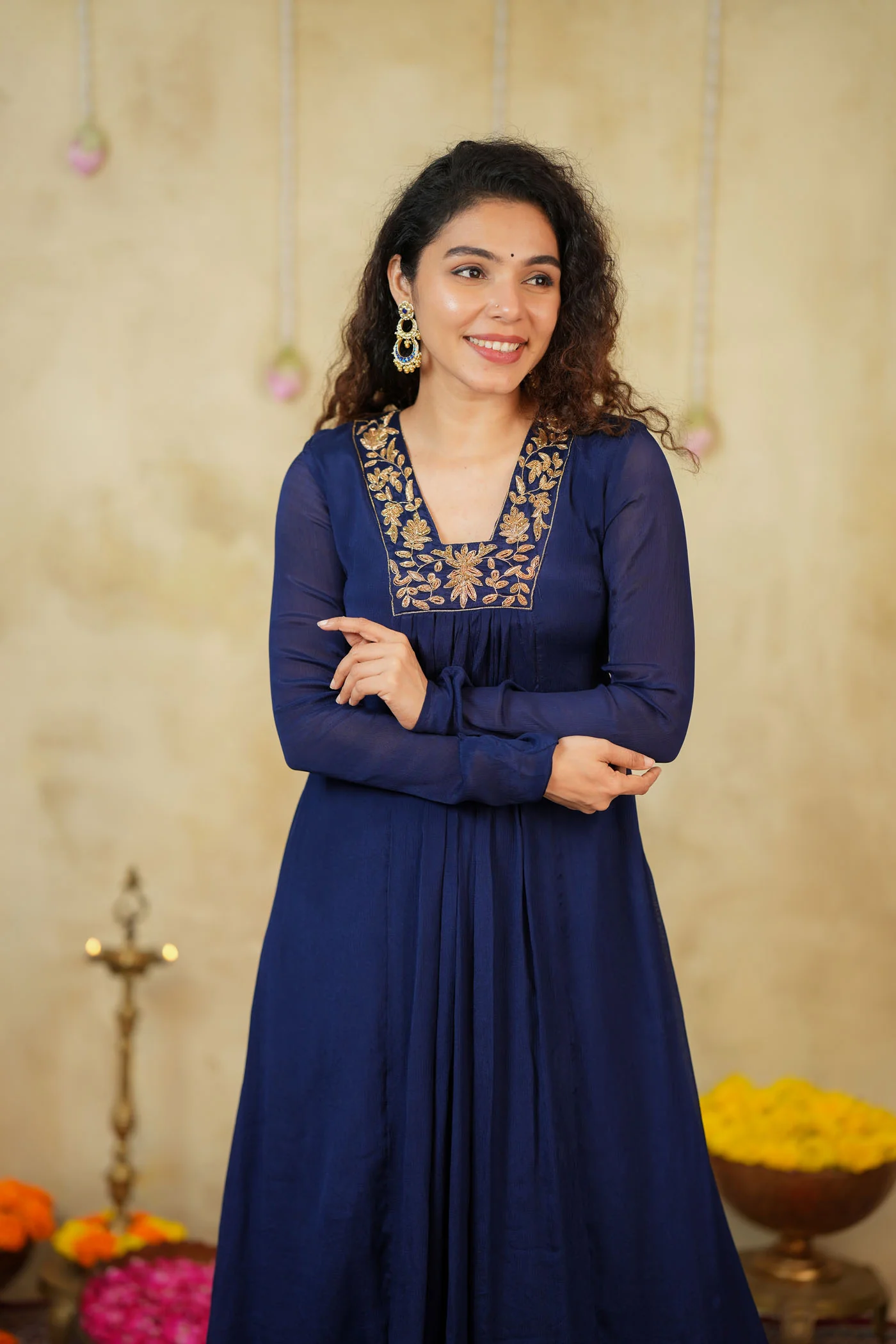 Kiara Navy Blue Kurta Set (Set of 2) - Image 7