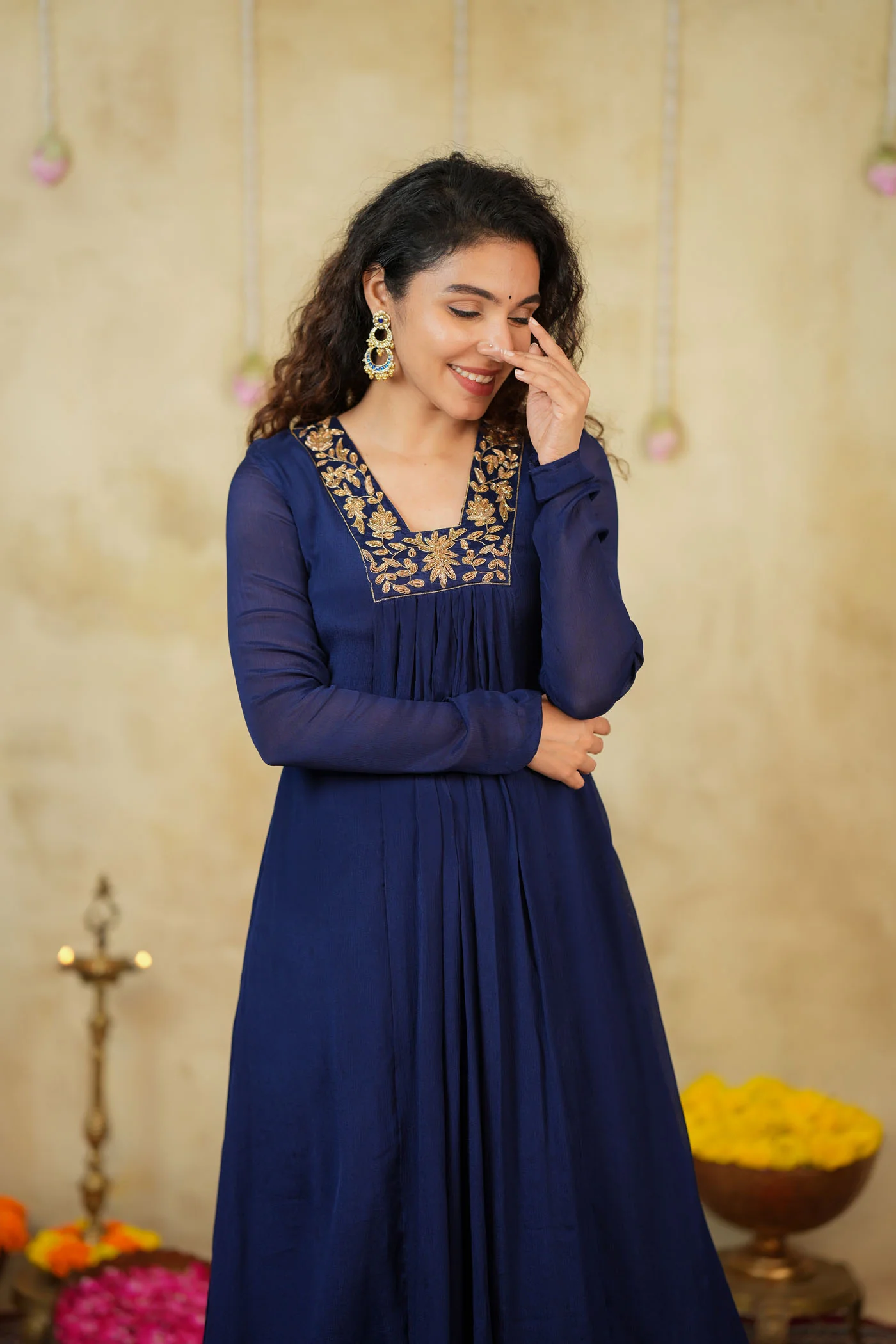Kiara Navy Blue Kurta Set (Set of 2) - Image 8