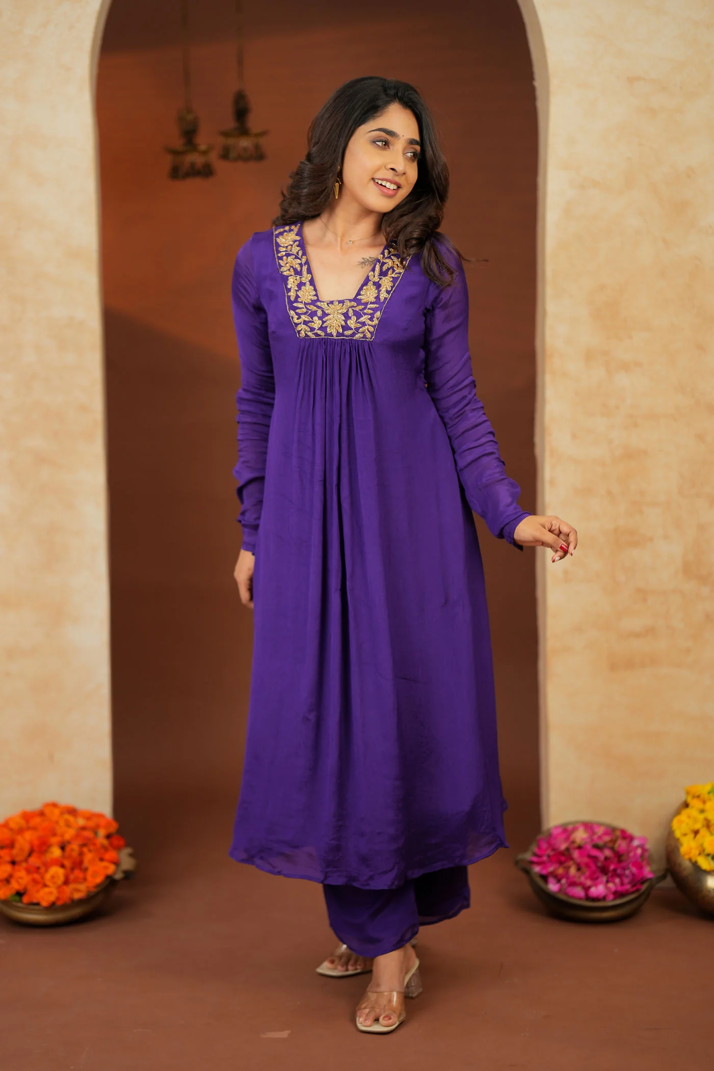 Kiara Purple Kurta Set (Set of 2) - Image 2