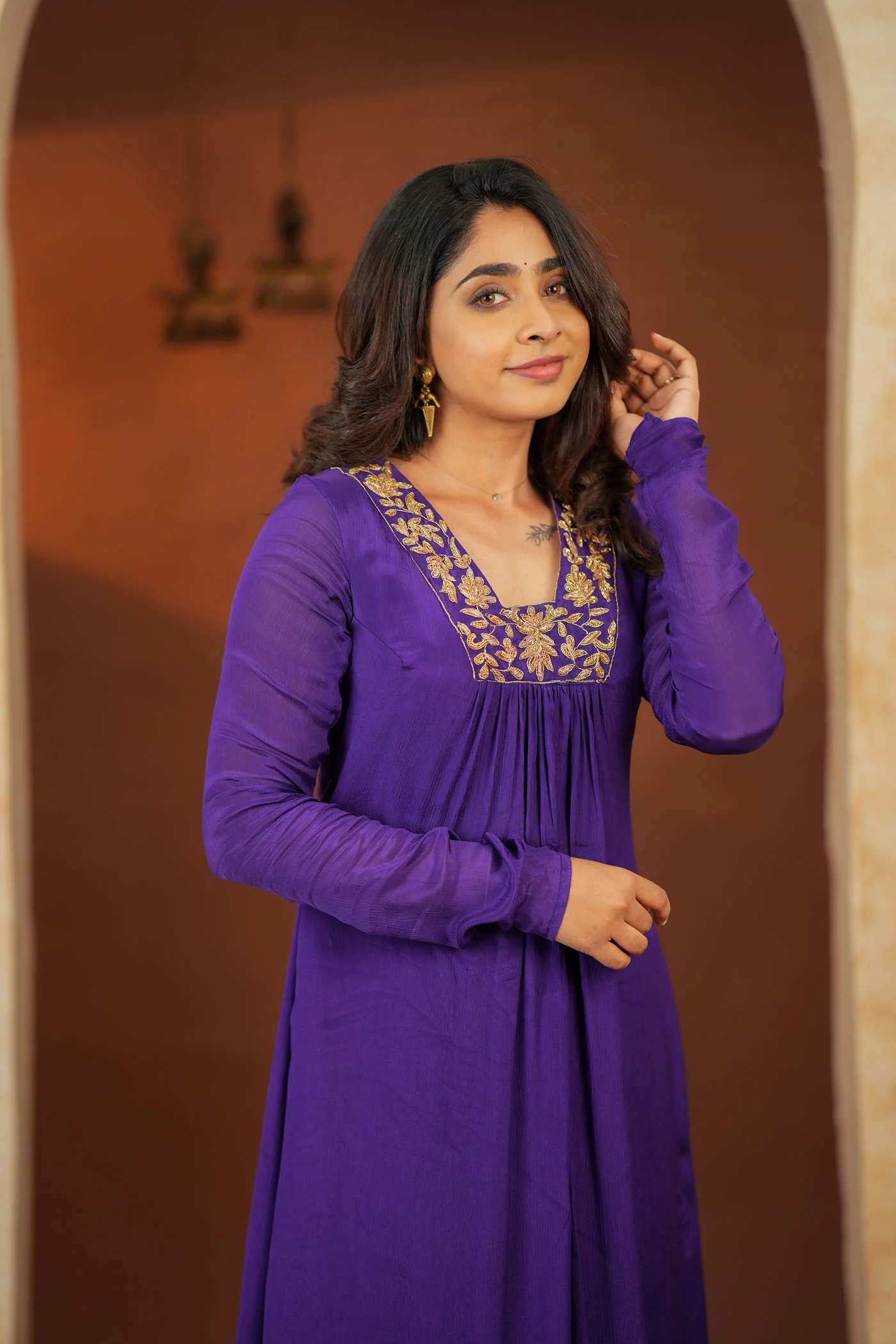 Kiara Purple Kurta Set (Set of 2) - Image 6