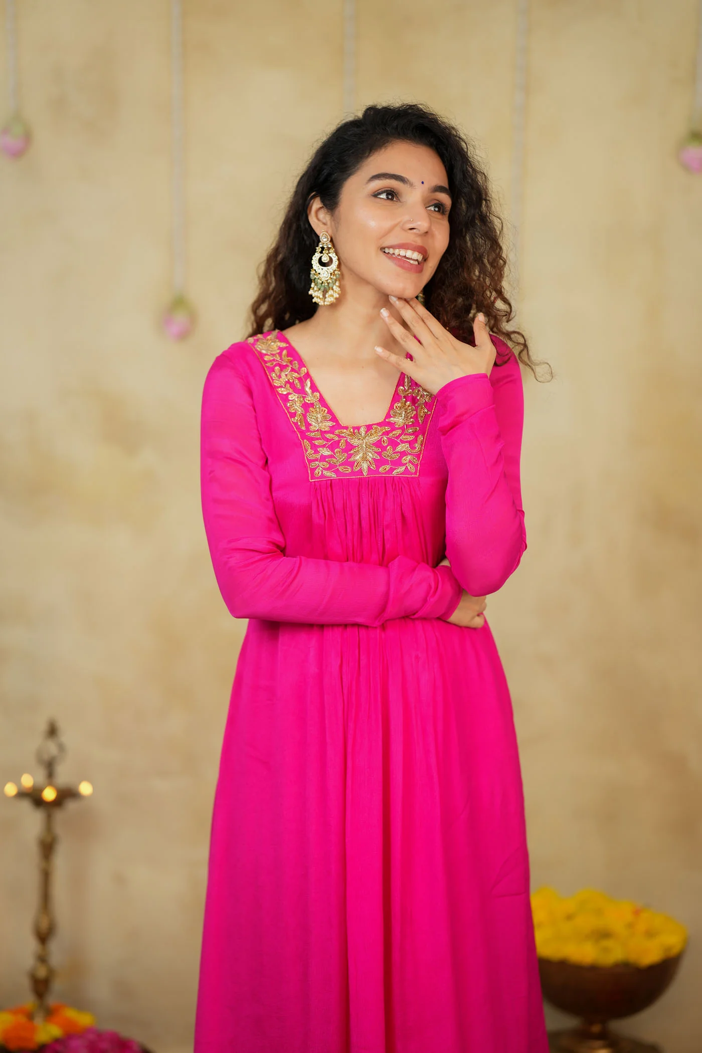 Kiara Rani Pink Kurta Set ( Set of 2) - Image 10