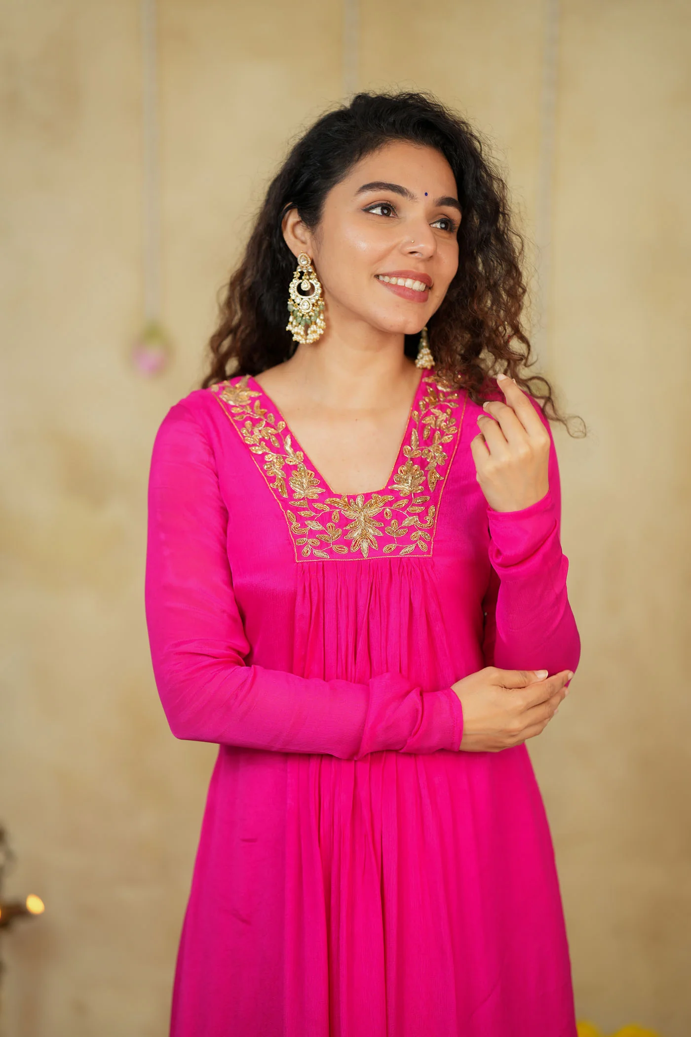 Kiara Rani Pink Kurta Set ( Set of 2) - Image 11
