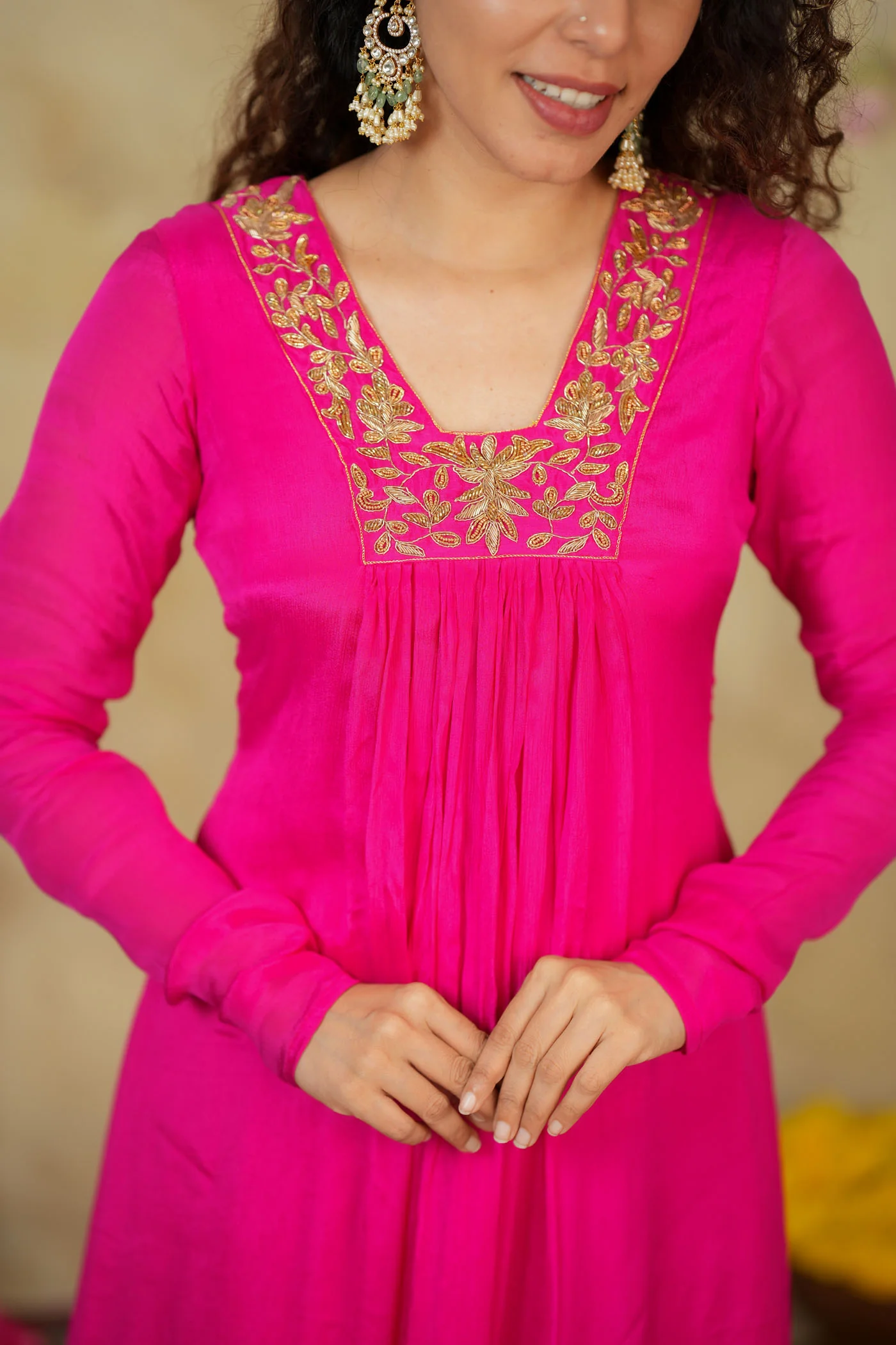 Kiara Rani Pink Kurta Set ( Set of 2) - Image 14