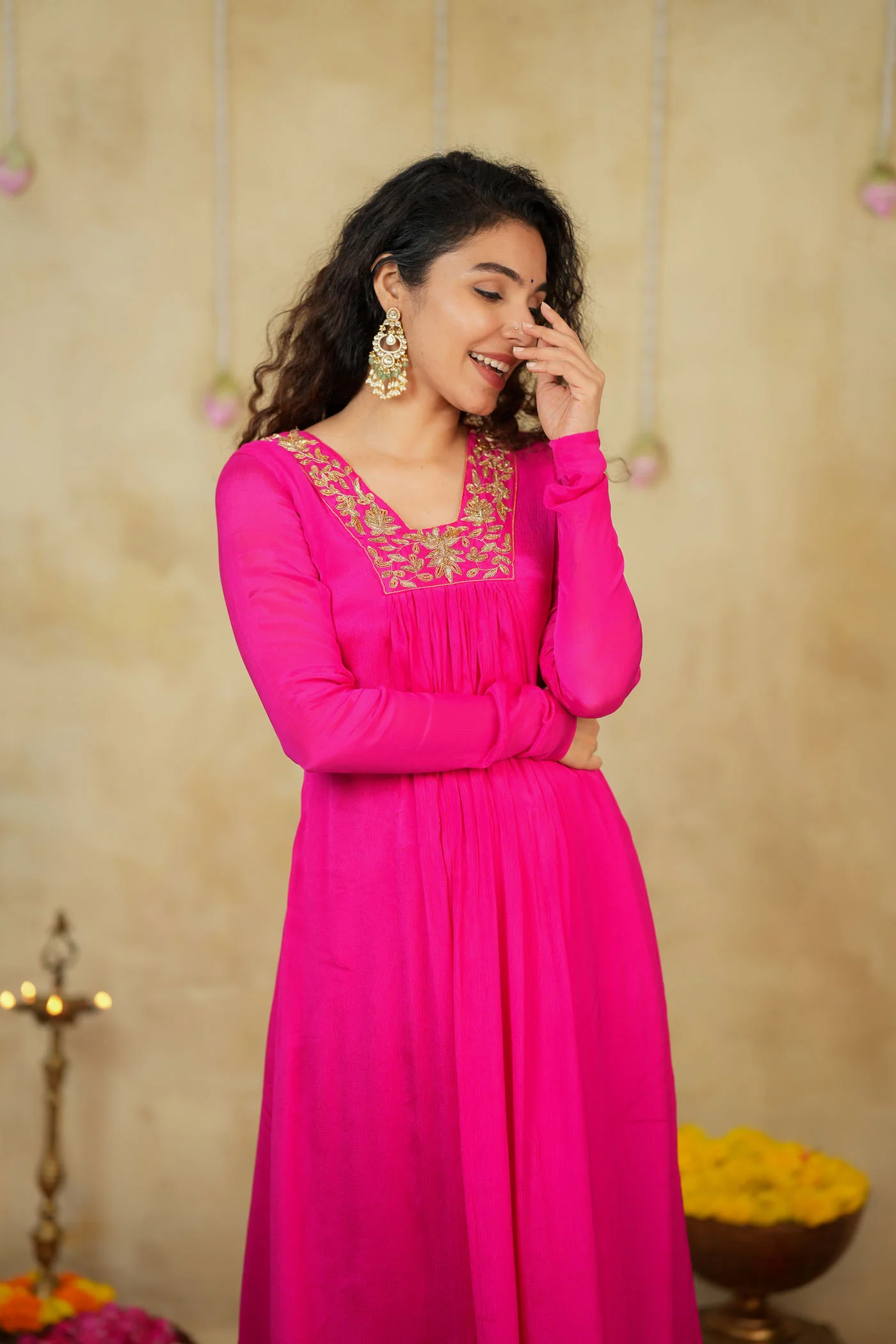 Kiara Rani Pink Kurta Set ( Set of 2) - Image 9