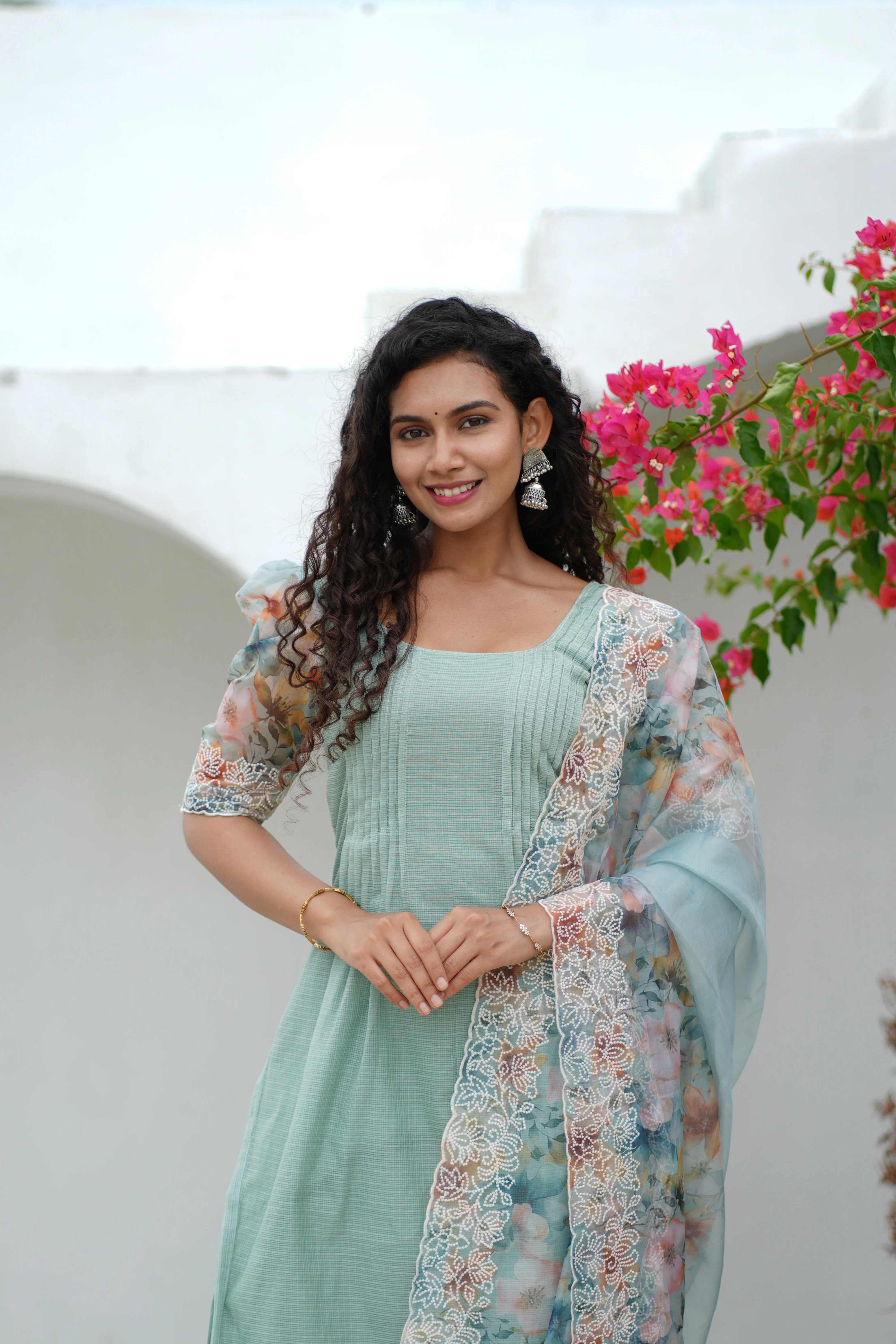 Krithi Mint Green - (Set of 2) - Image 3