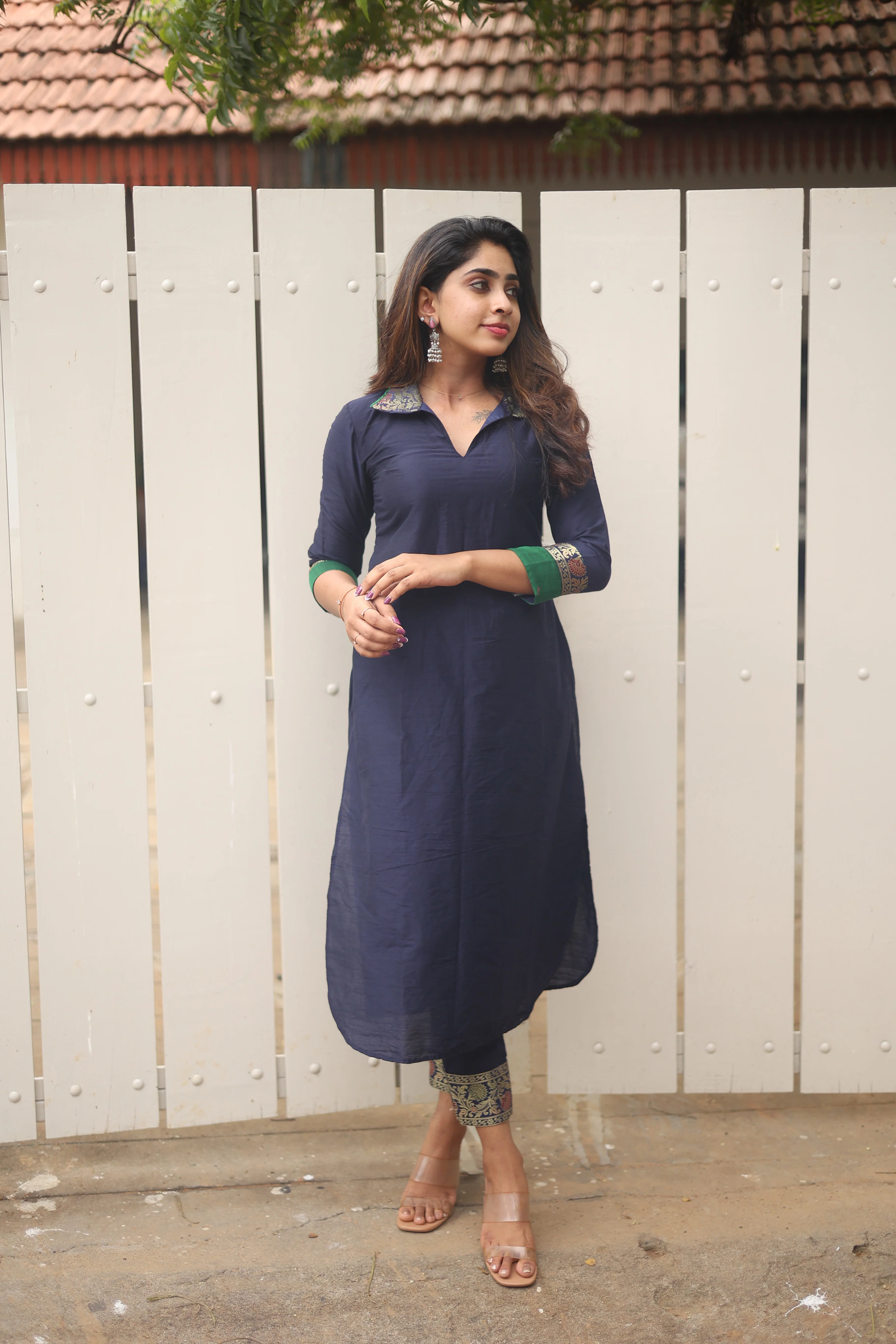 Laila Blue kurta set (Set of 2) - Image 12