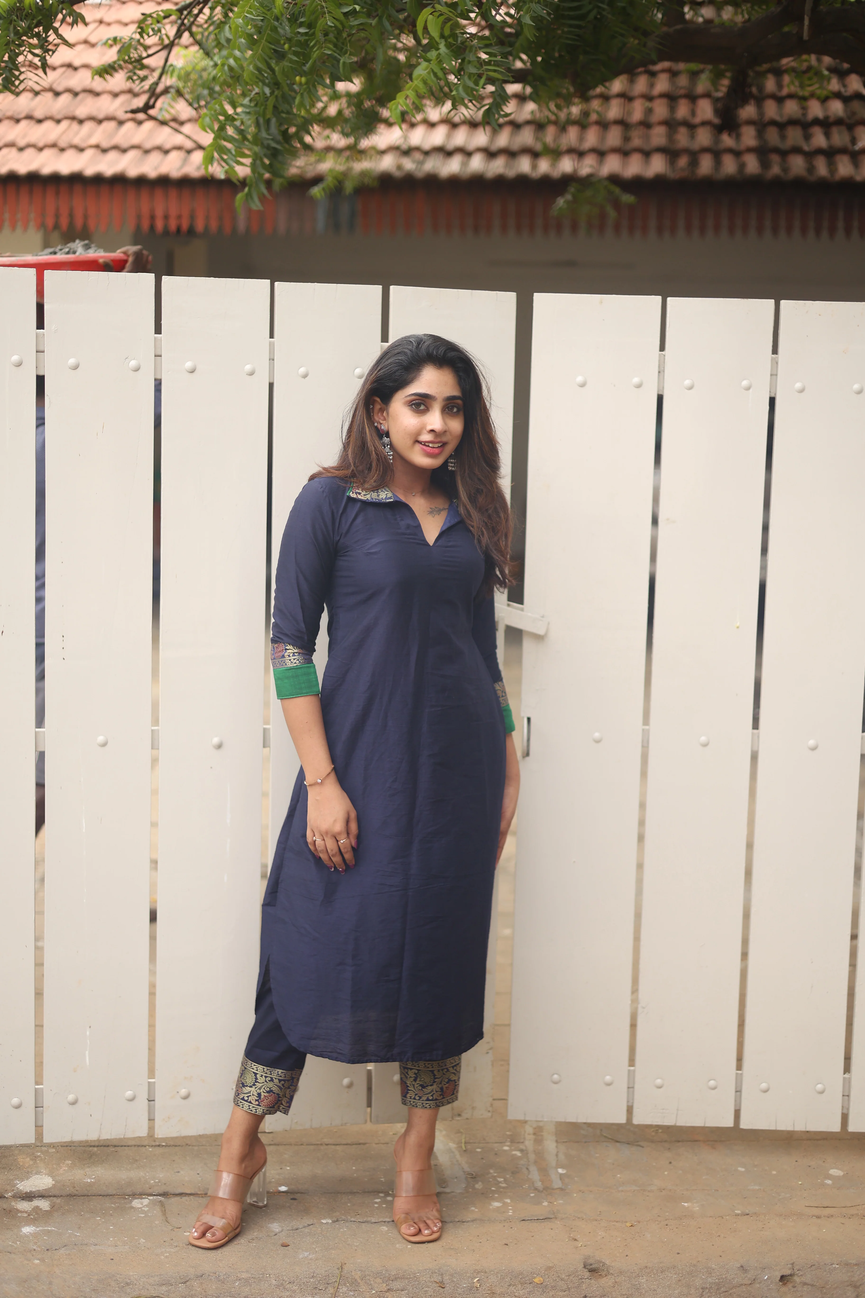 Laila Blue kurta set (Set of 2) - Image 6