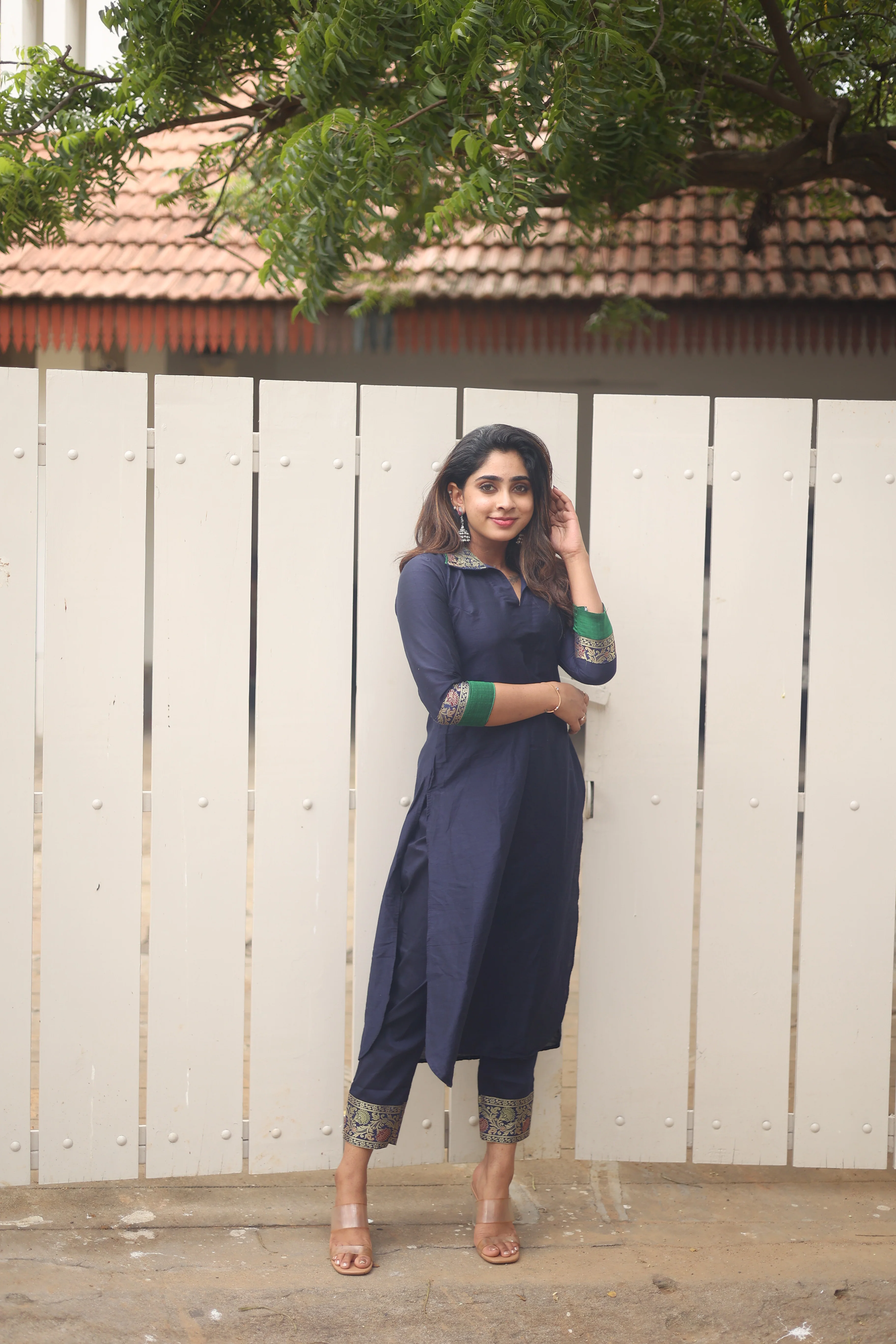 Laila Blue kurta set (Set of 2) - Image 7