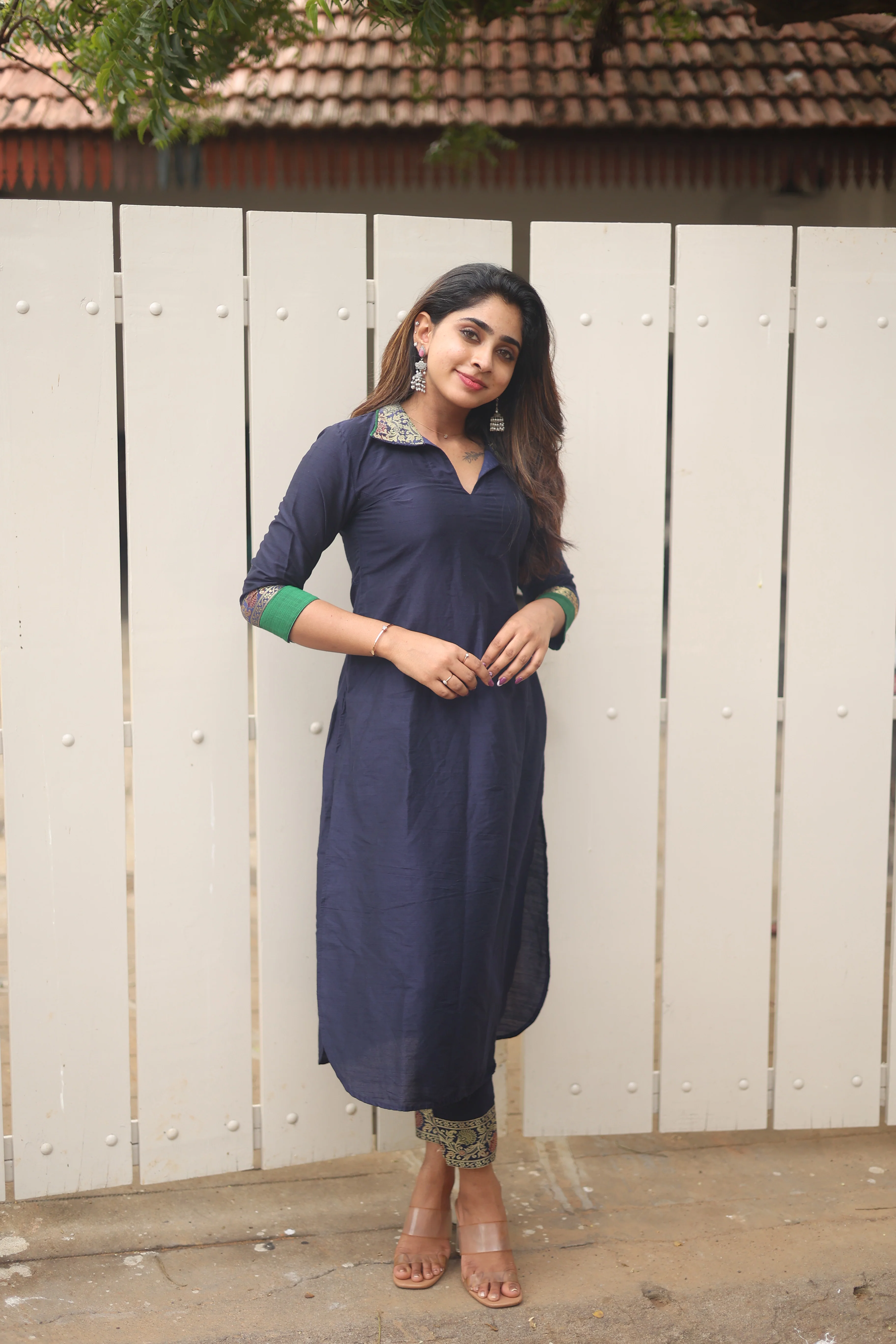 Laila Blue kurta set (Set of 2) - Image 8