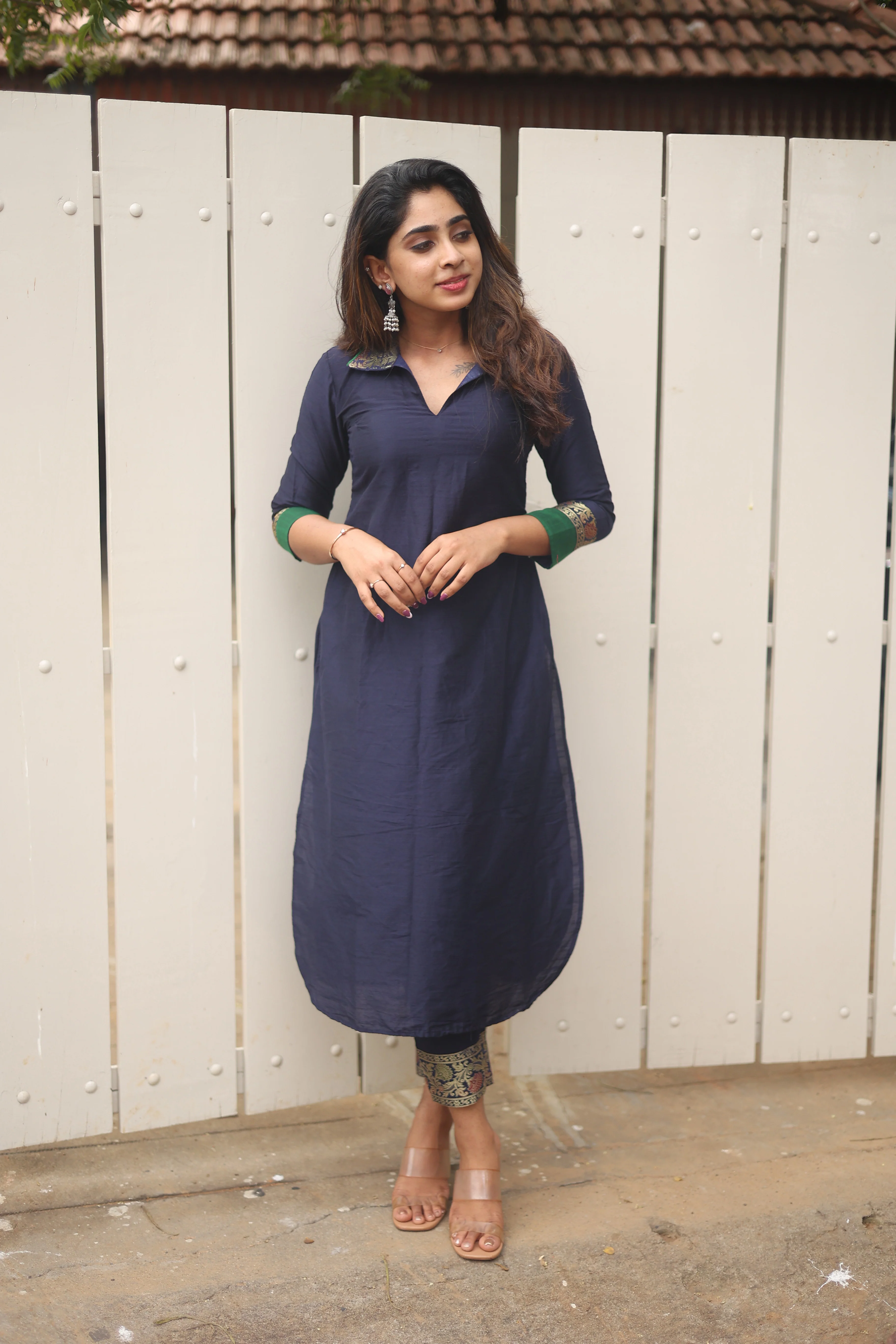 Laila Blue kurta set (Set of 2) - Image 9