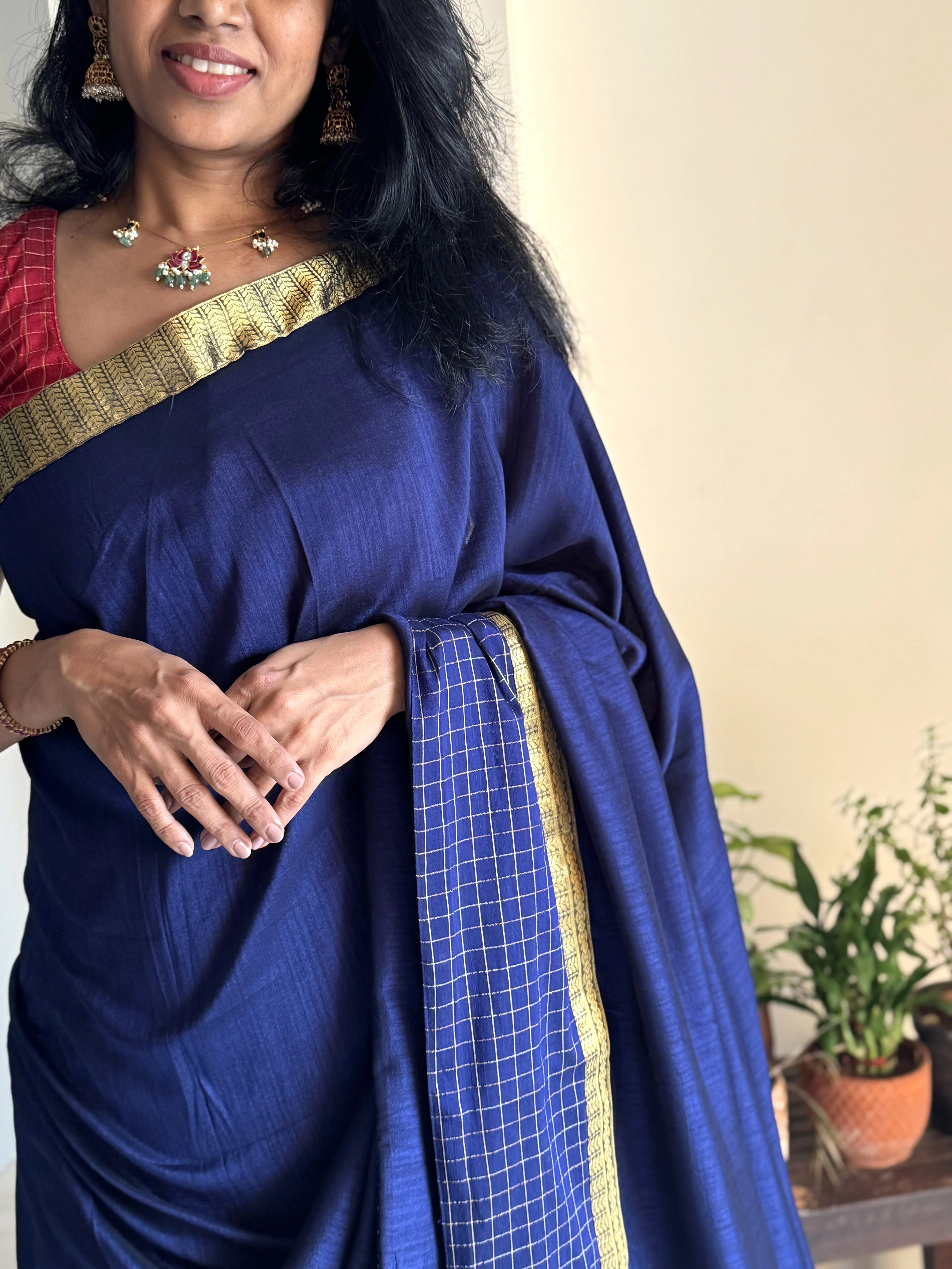Leela - Blue with Maroon - Image 10