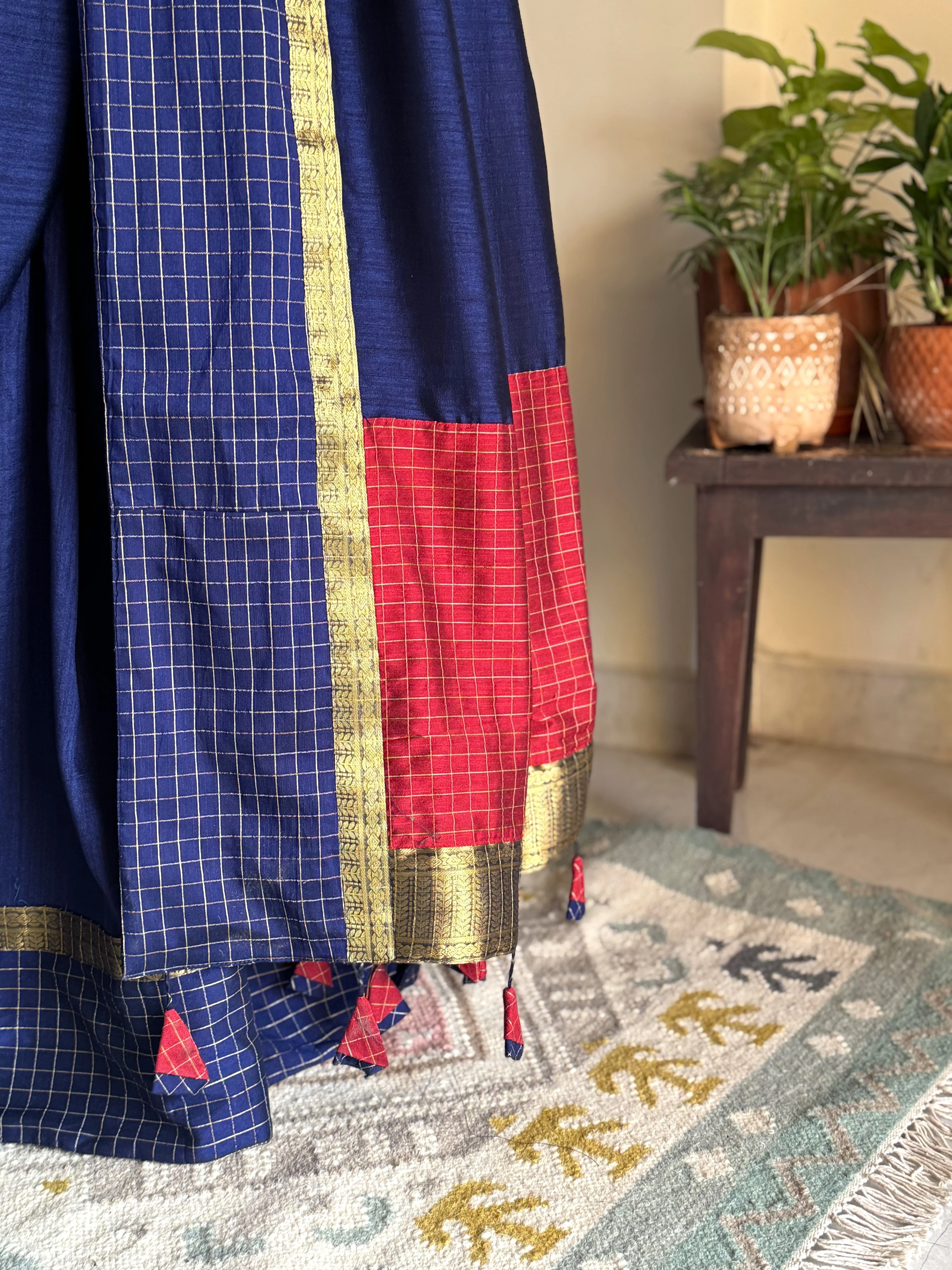 Leela - Blue with Maroon - Image 6