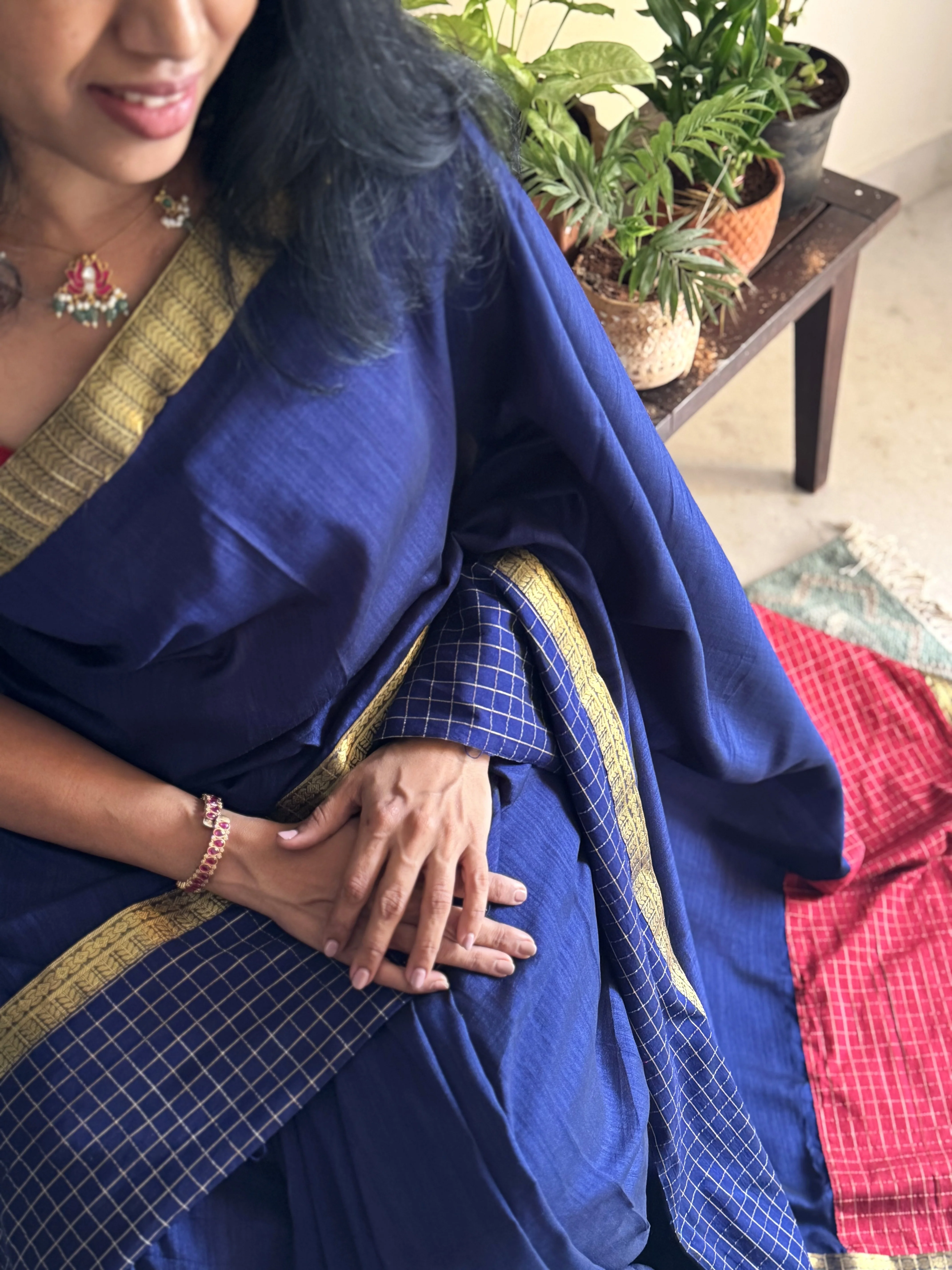 Leela - Blue with Maroon - Image 7