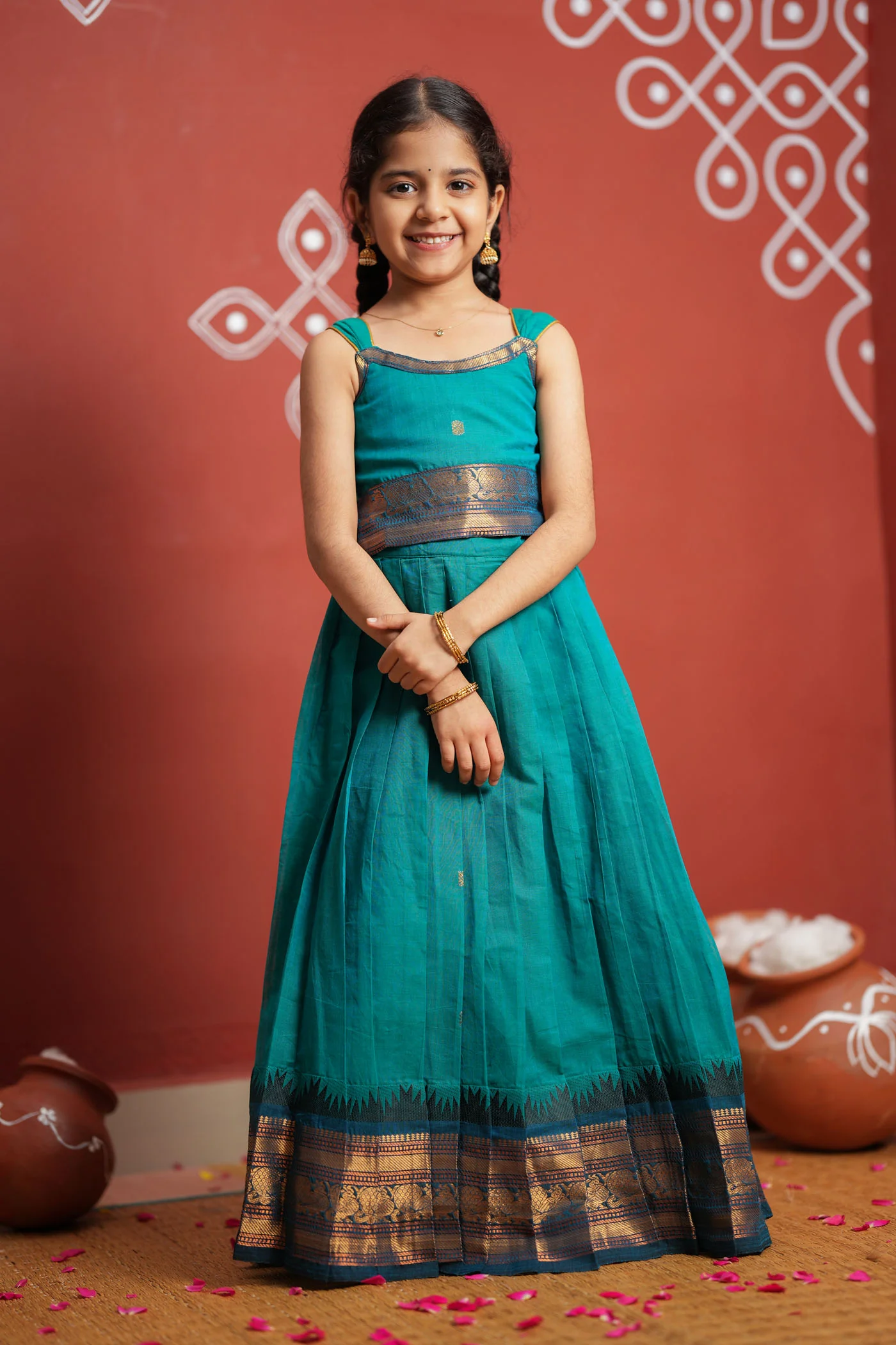 Madhuri Blue Lehenga Mini (Set of 2)