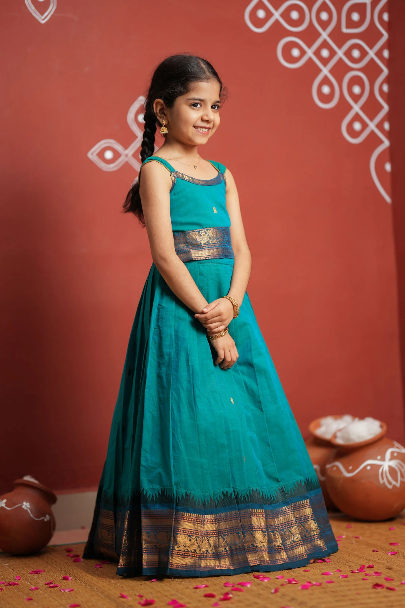 Madhuri Blue Lehenga Mini (Set of 2) - Image 4