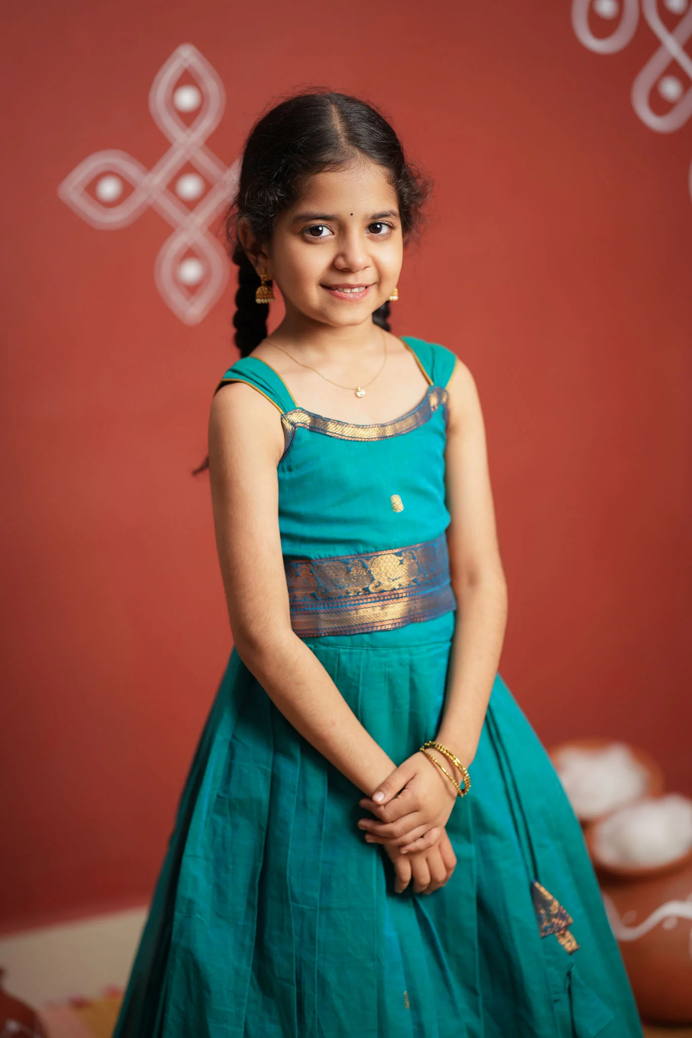 Madhuri Blue Lehenga Mini (Set of 2) - Image 6