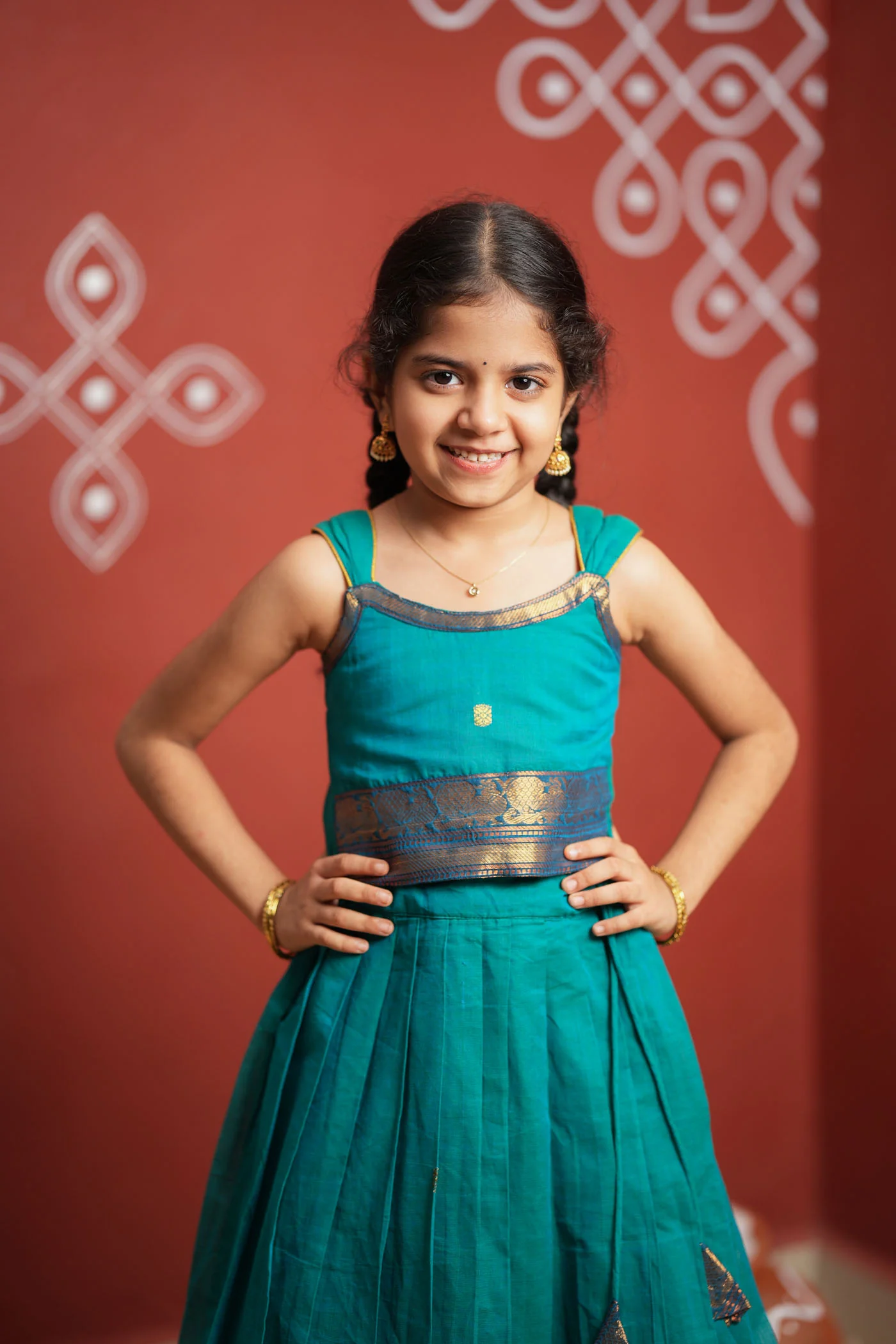 Madhuri Blue Lehenga Mini (Set of 2) - Image 7