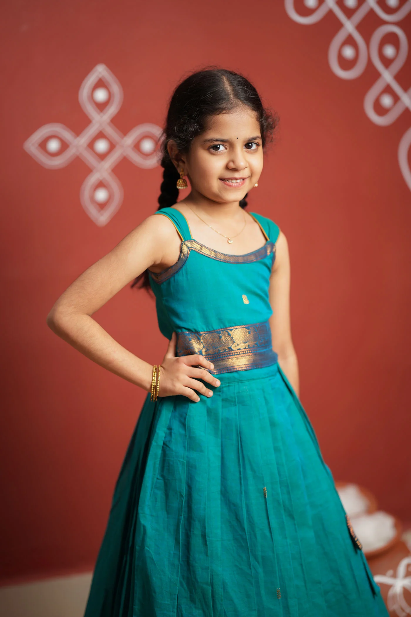 Madhuri Blue Lehenga Mini (Set of 2) - Image 8