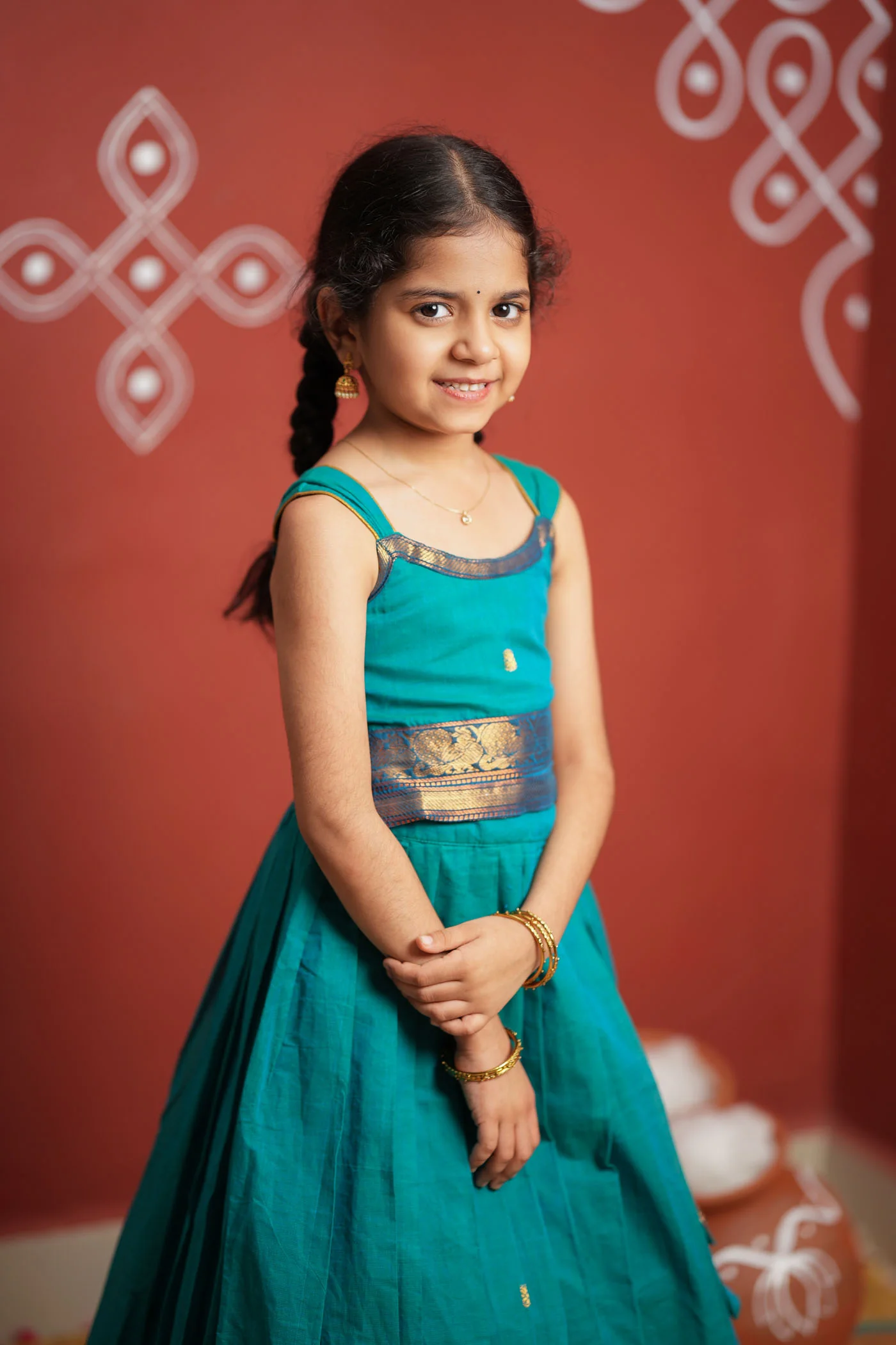 Madhuri Blue Lehenga Mini (Set of 2) - Image 9