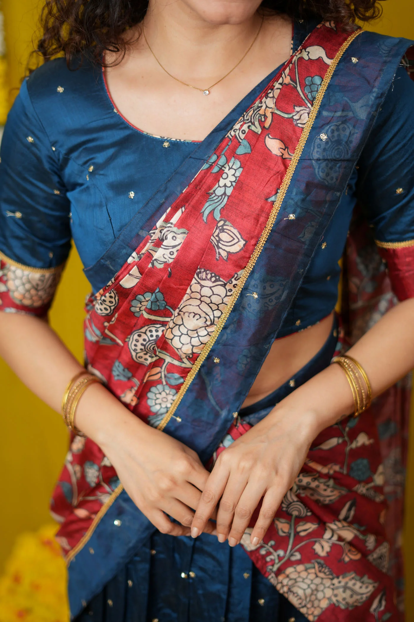 Manaswini Teal Lehenga Set (Set of 3) - Image 12