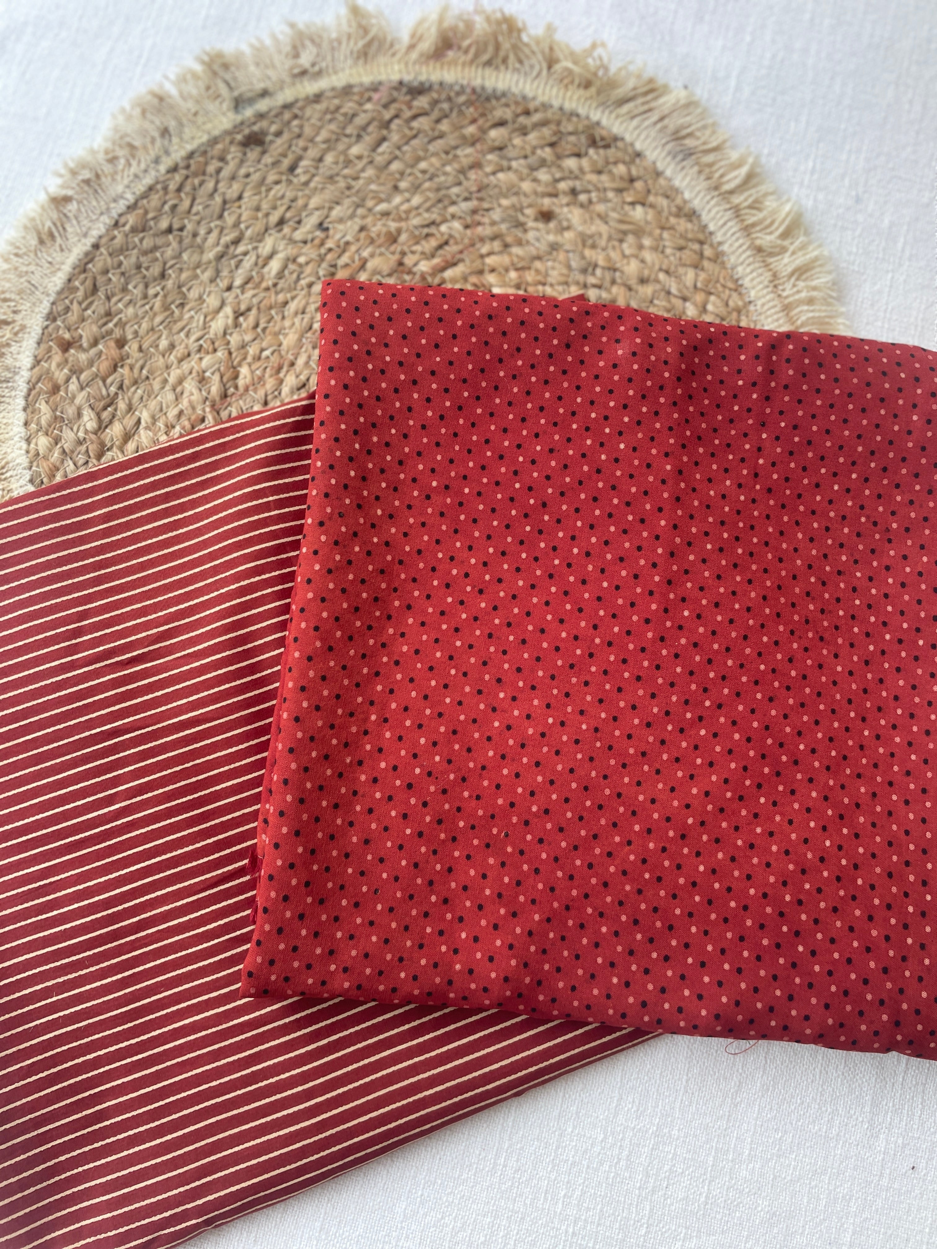 Maroon – Handloom Cotton Top & Bottom Set - Image 2