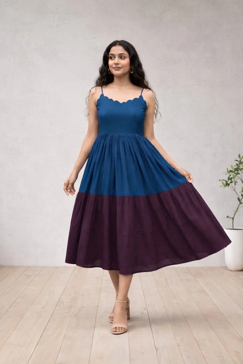 Maya Teal Dress - Image 2