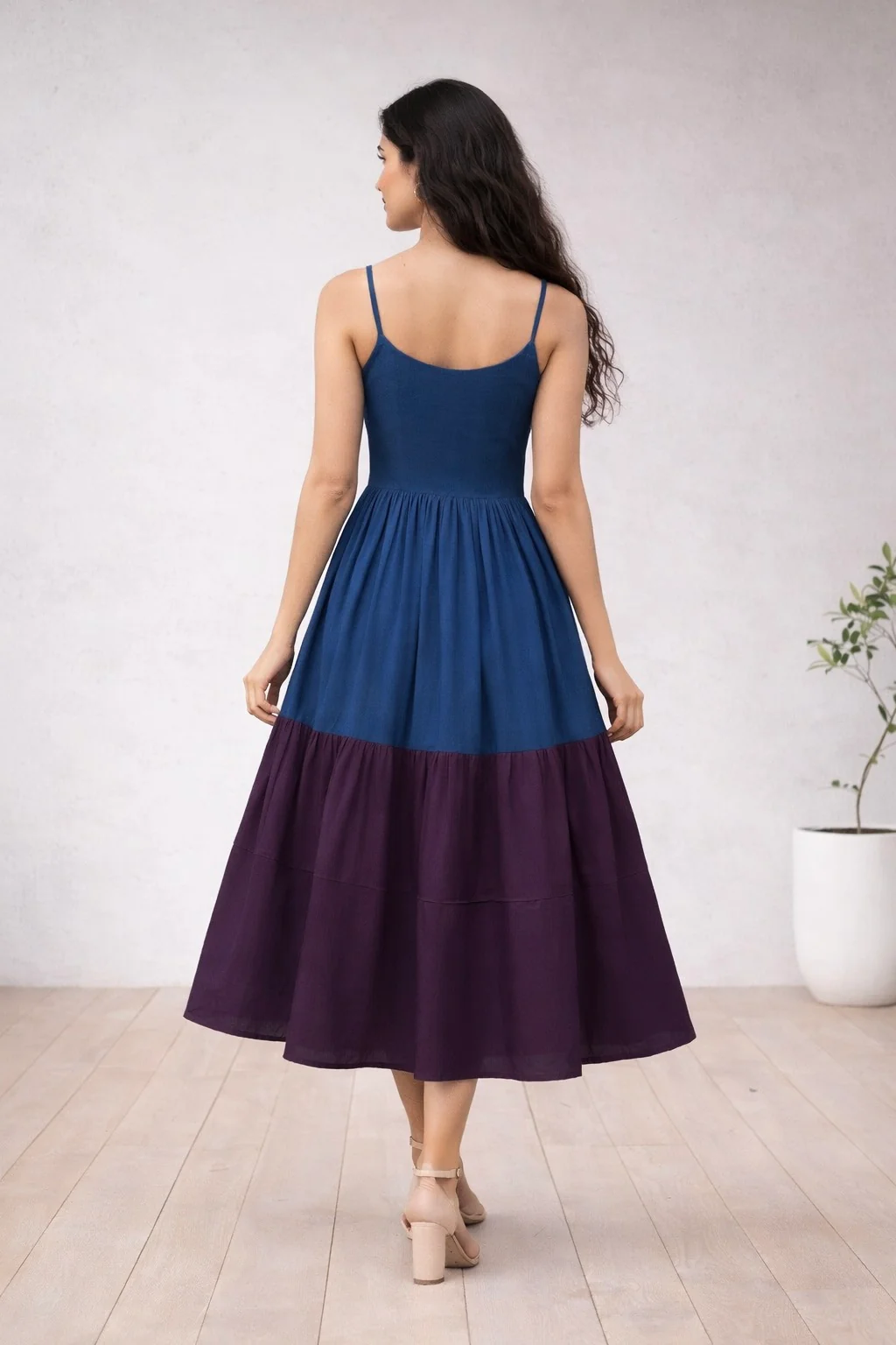Maya Teal Dress - Image 4