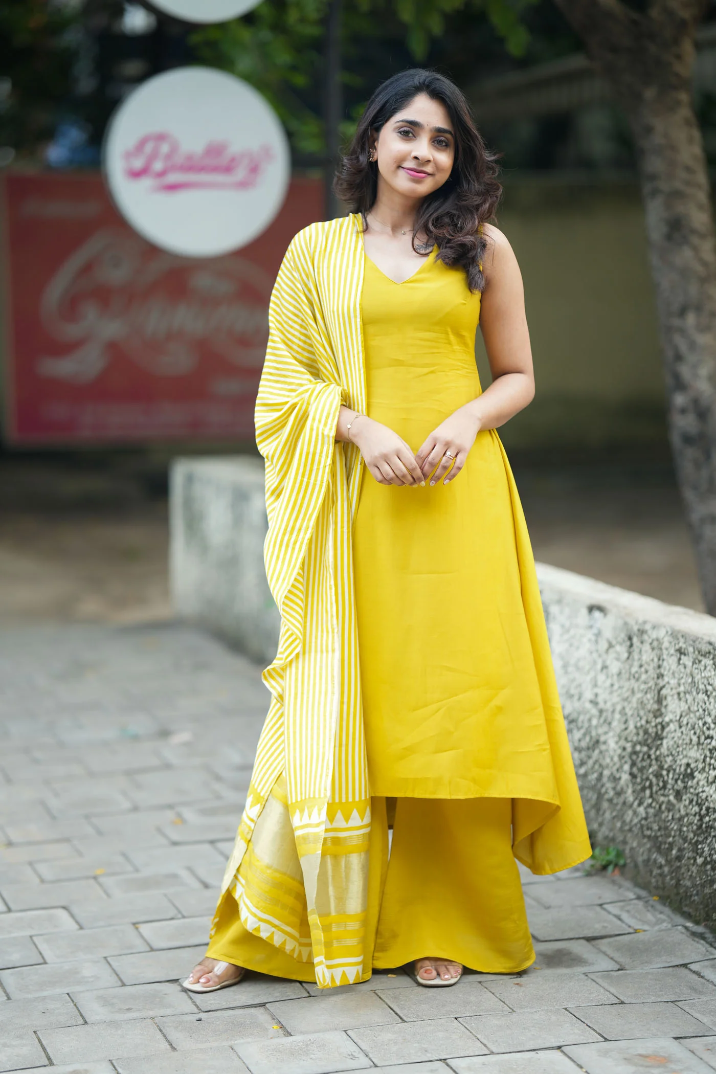 Nandhitha Yellow Kurta Set - Image 7