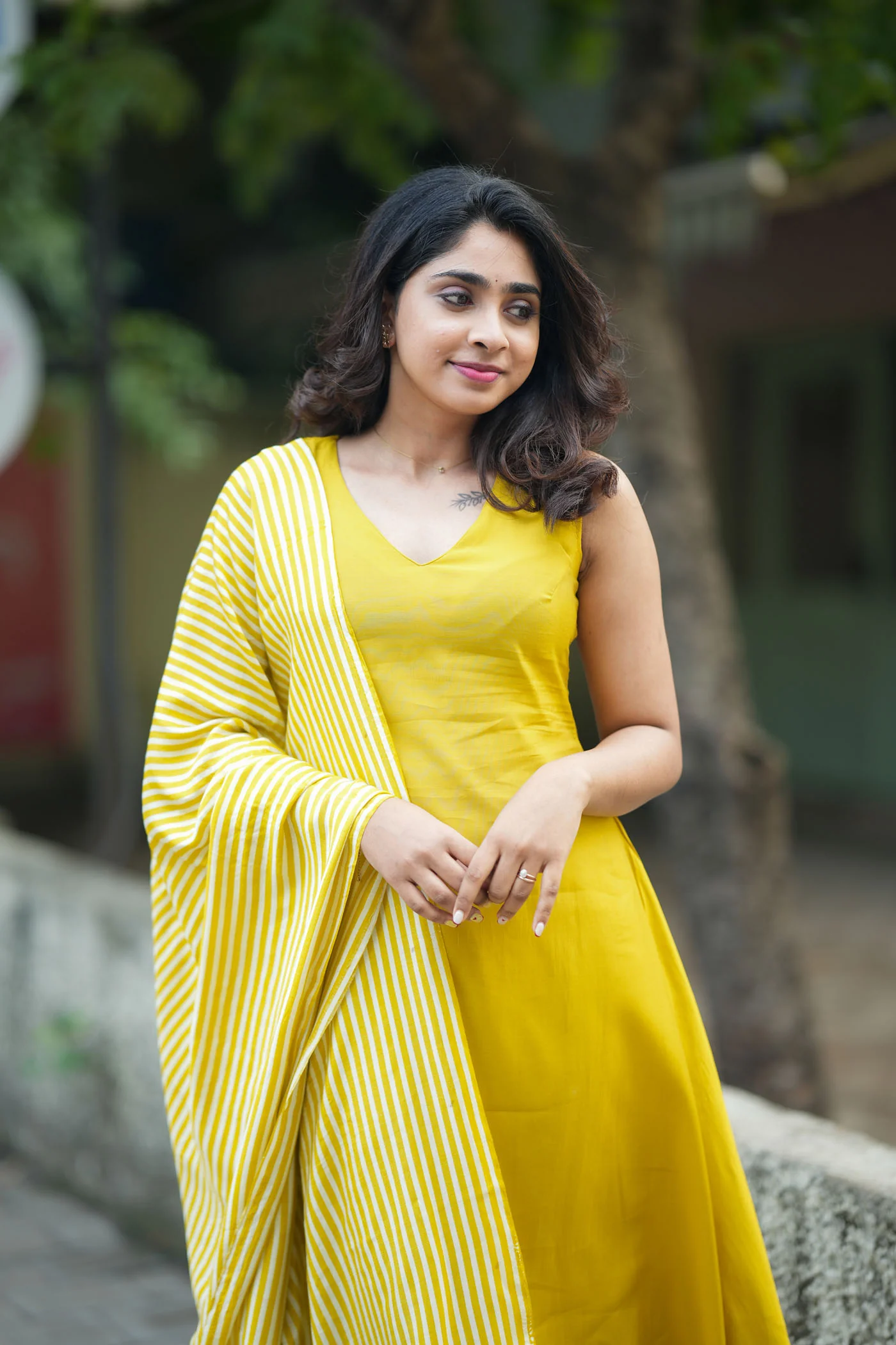 Nandhitha Yellow Kurta Set - Image 8
