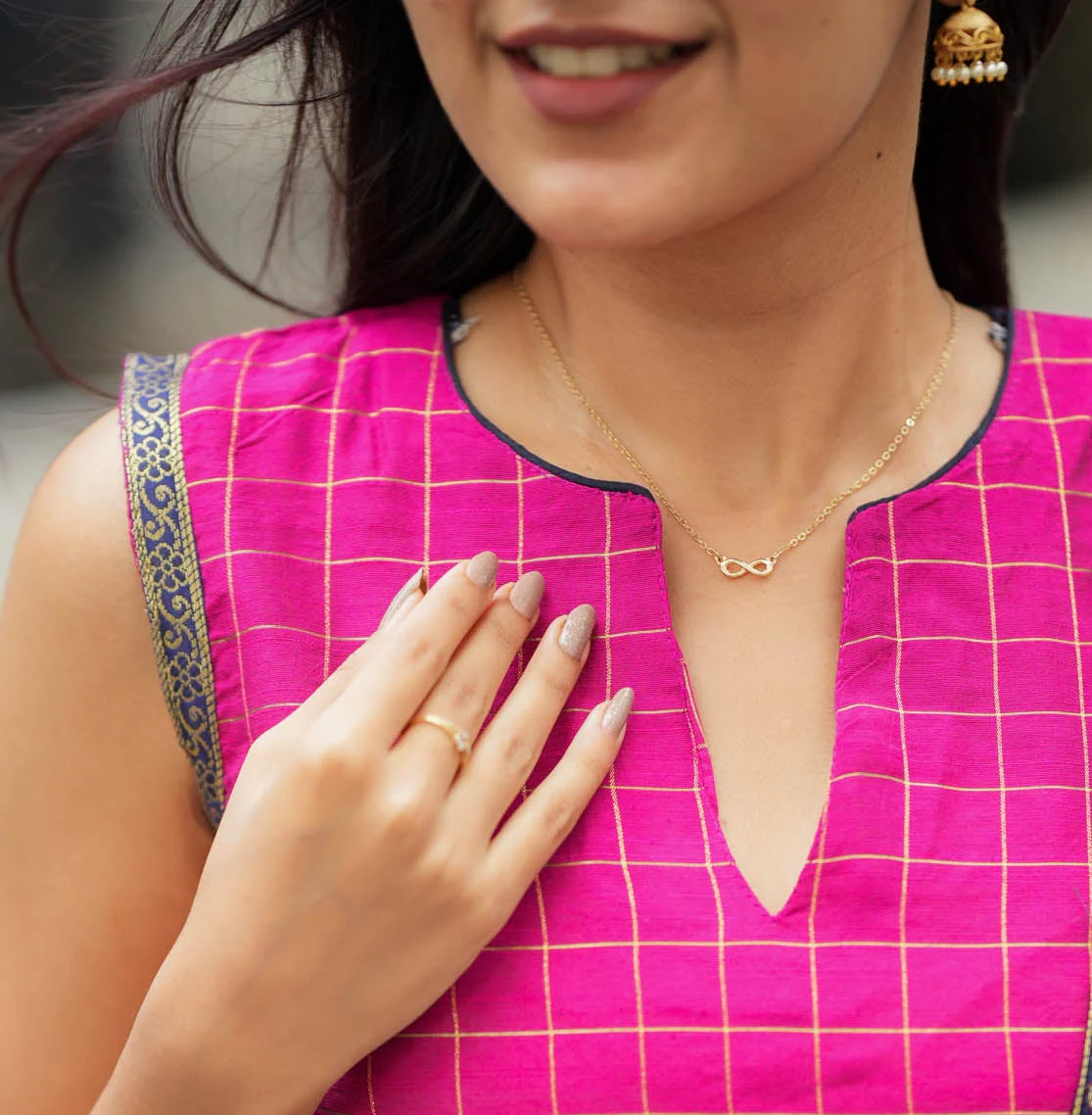 Navya Magenta Kurti with Dupatta Set (Set of 3) - Image 5