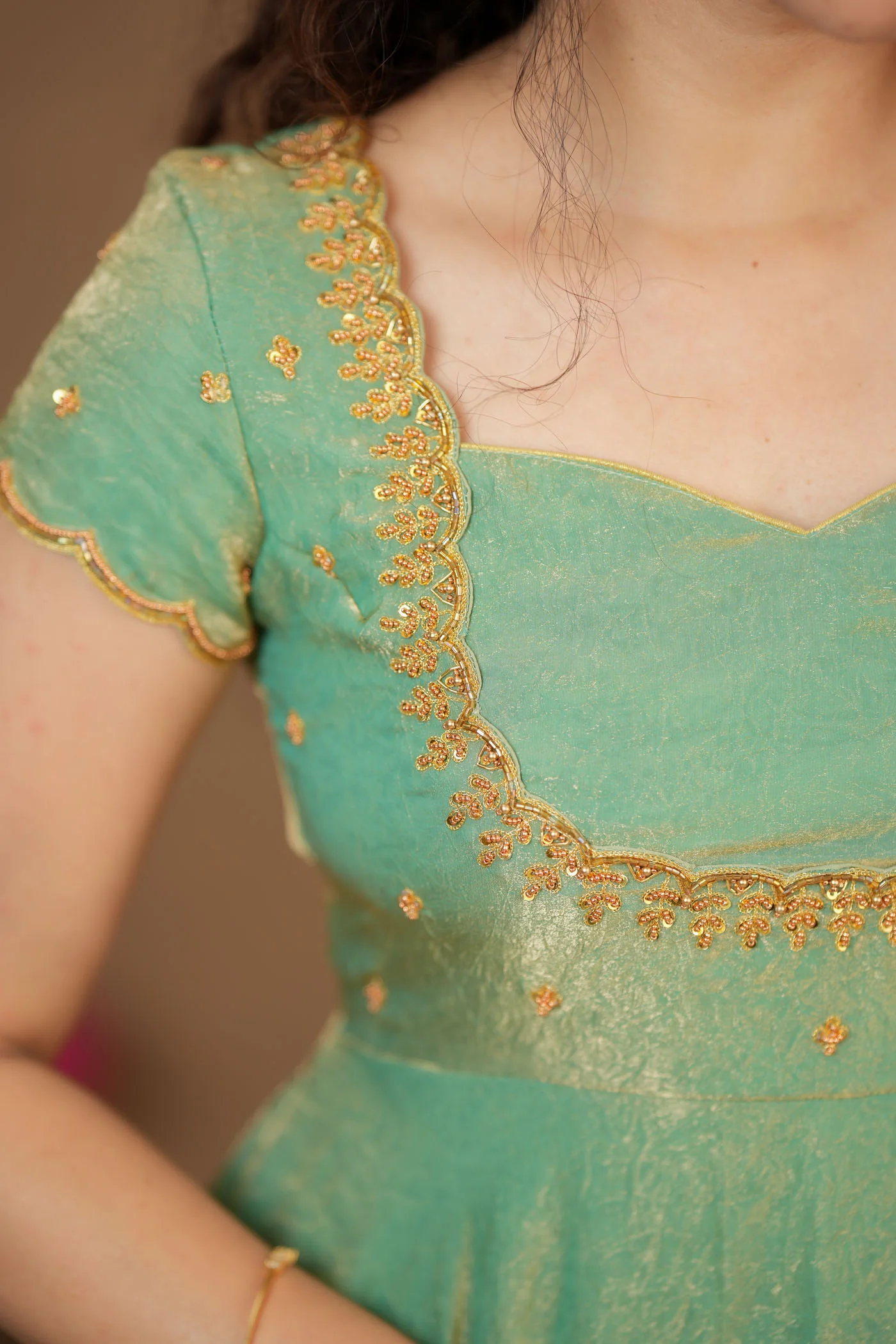 Niharika Aqua Green Maxi Dress (Set of 2) - Image 19