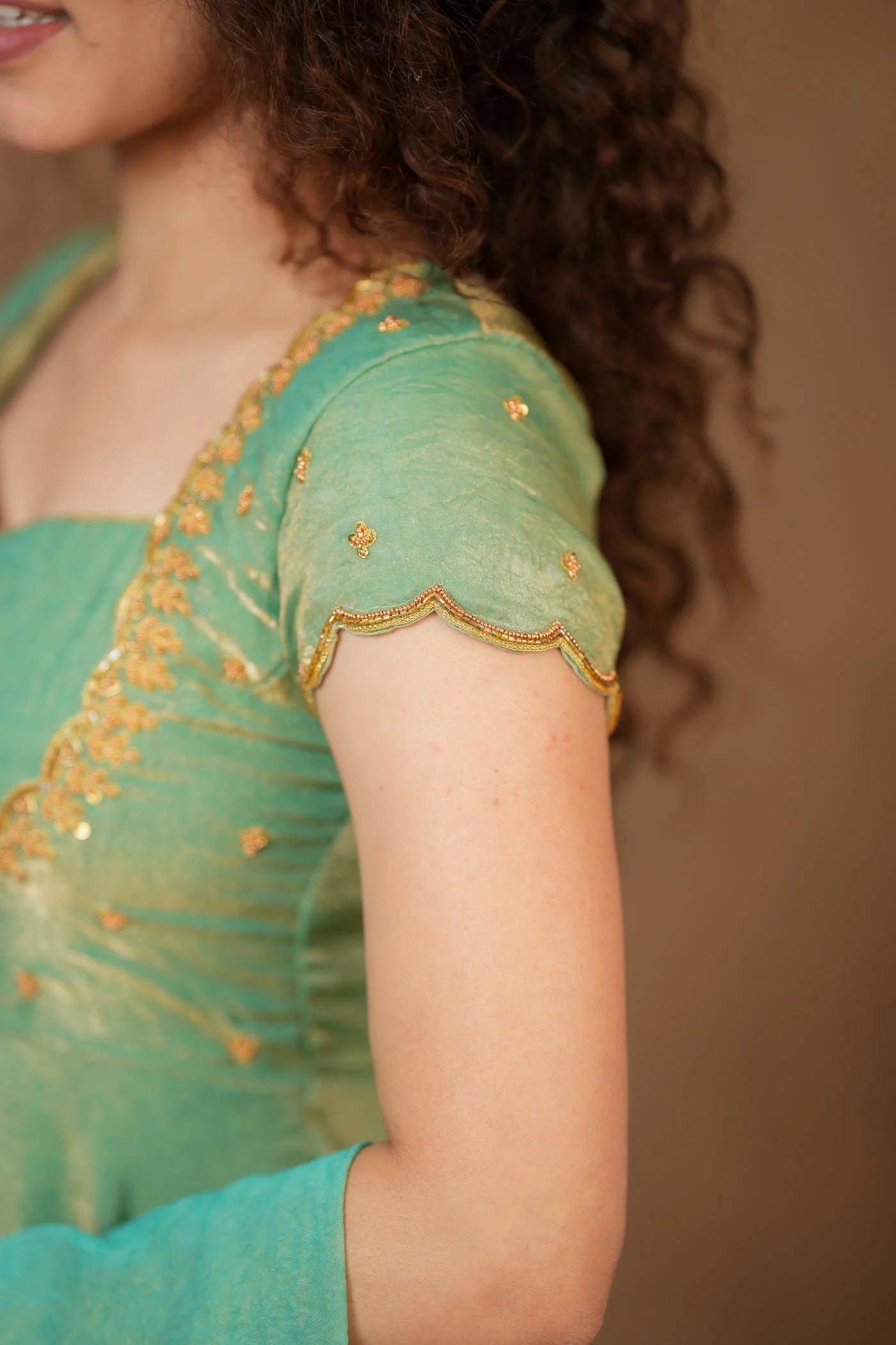 Niharika Aqua Green Maxi Dress (Set of 2) - Image 20
