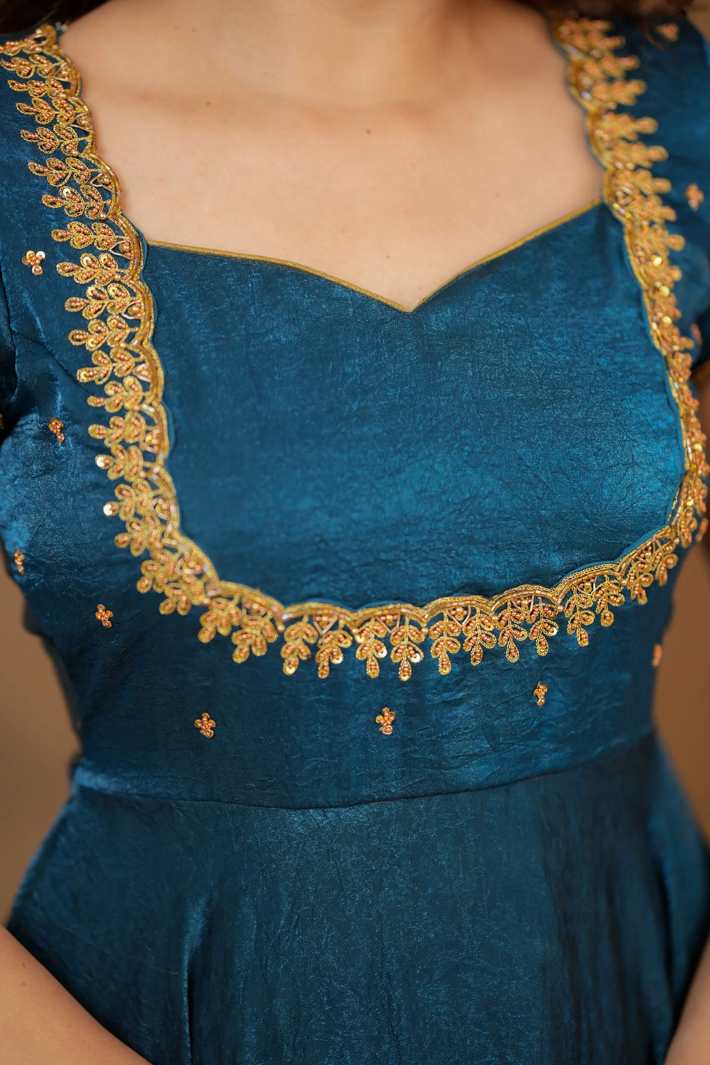 Niharika Teal Maxi Dress (Set of 2) - Image 28