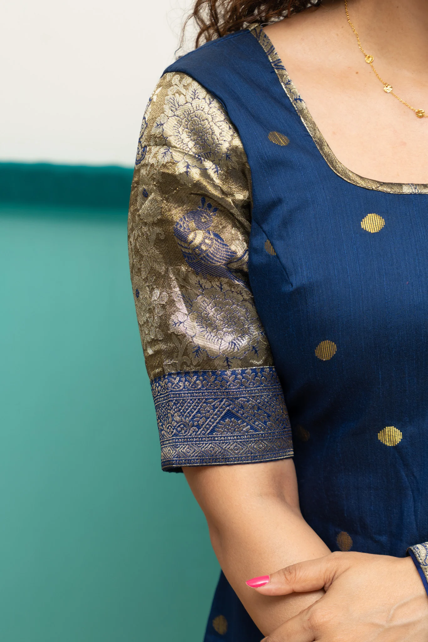 Nikitha Navy Blue Kurti Set - Image 14