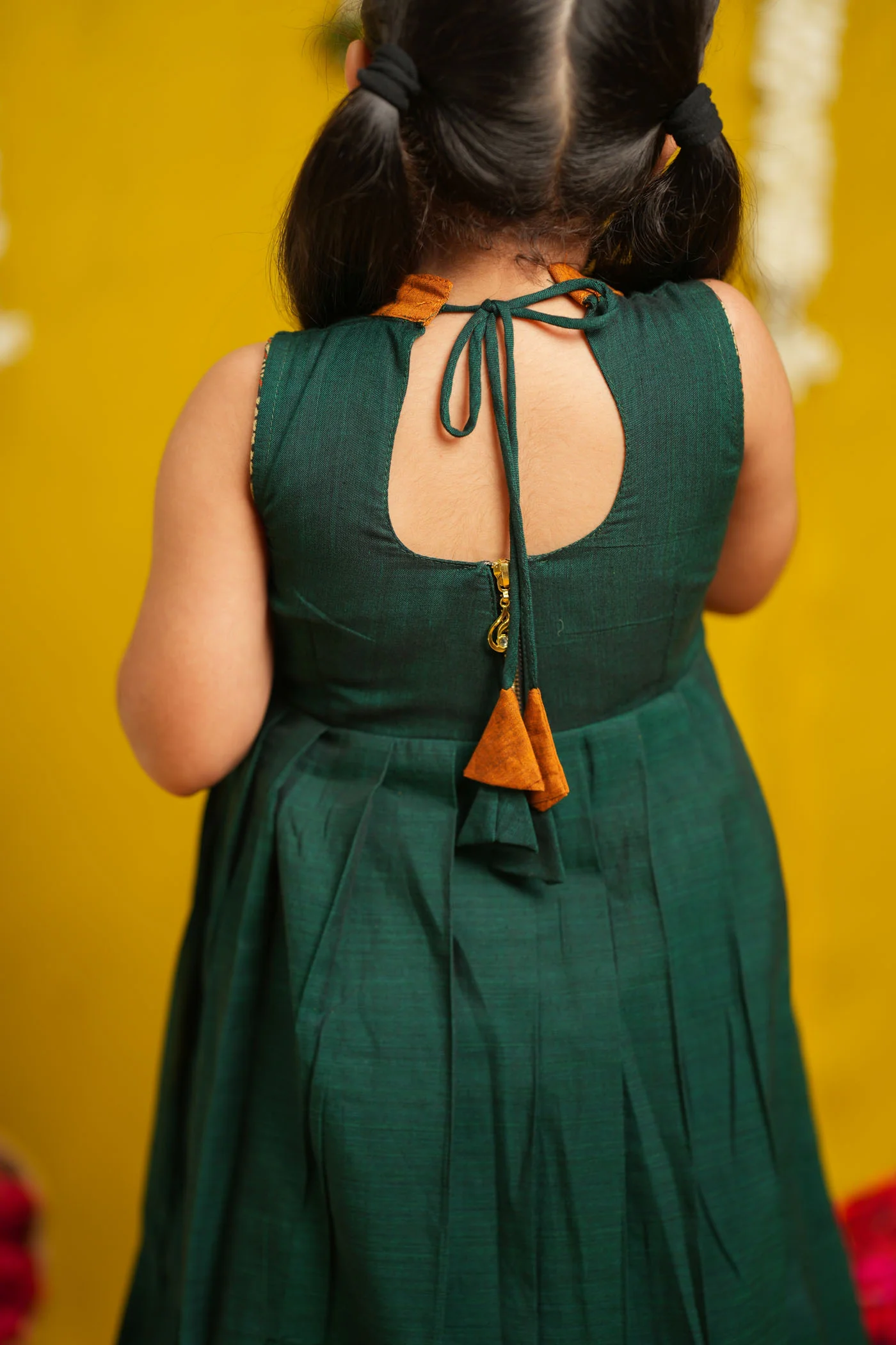 Nilambari Green Frock Mini - Image 8
