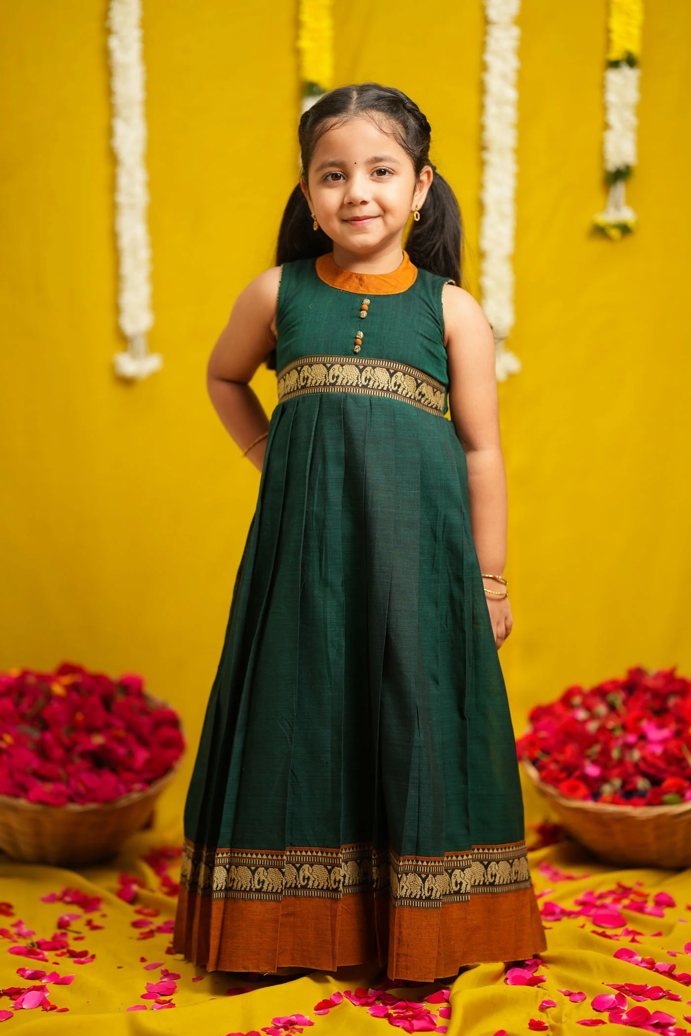 Nilambari Green Frock Mini - Image 2