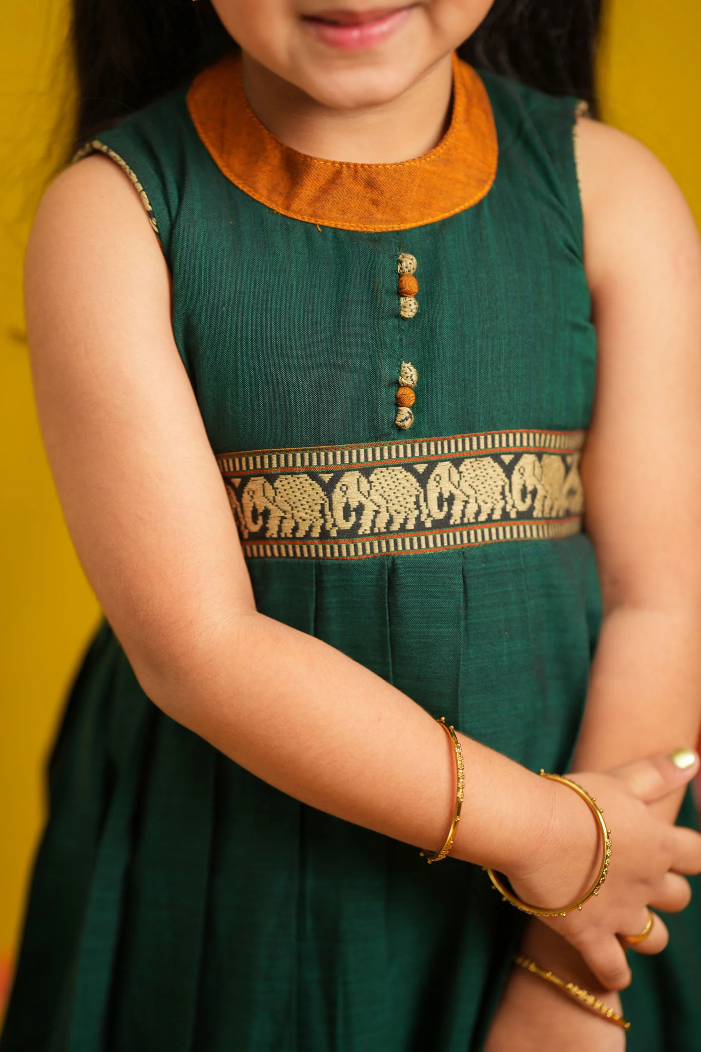 Nilambari Green Frock Mini - Image 7